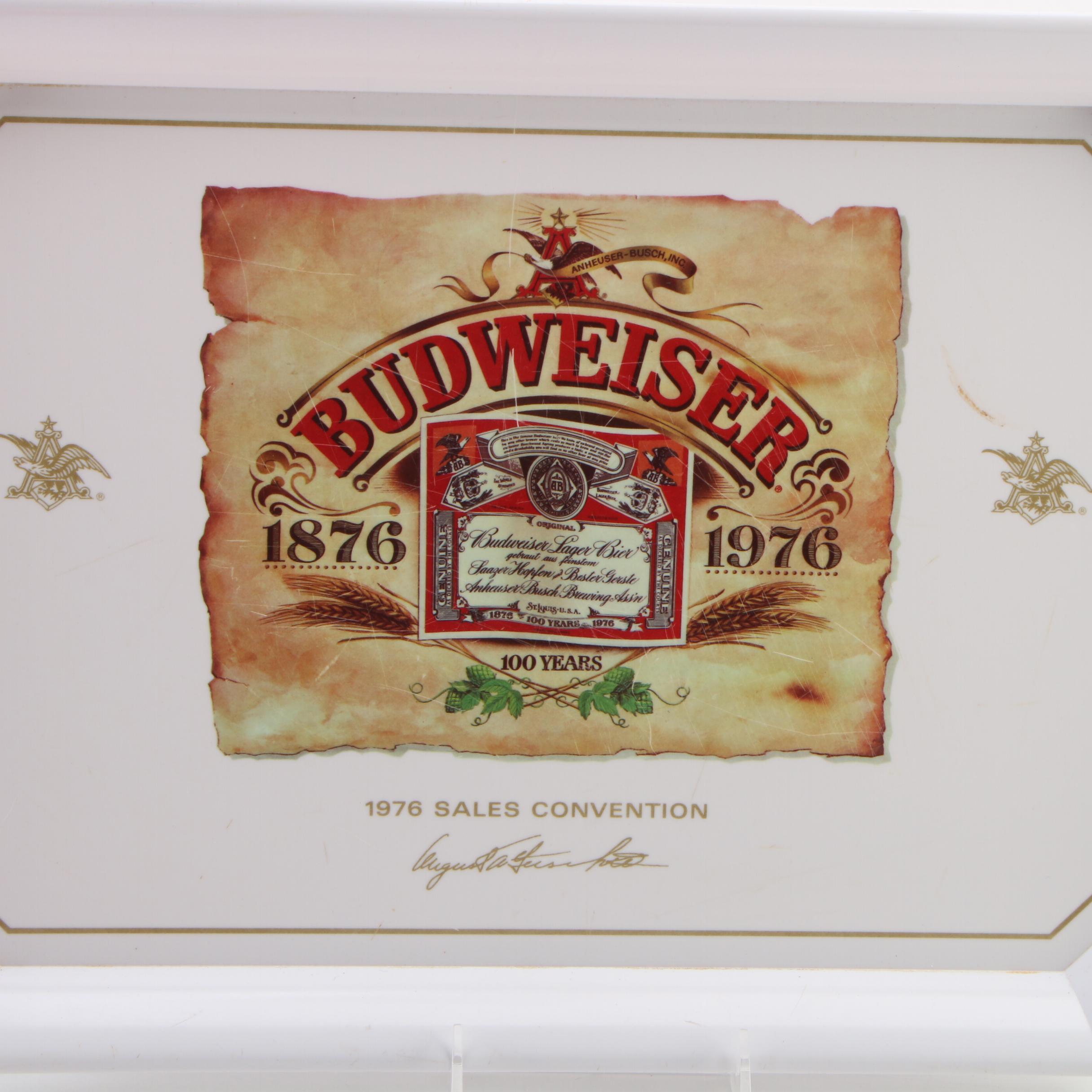 Budweiser Holiday Beer Glasses, Coin Bank Cans, Table Cloth, Serving Tray, Other