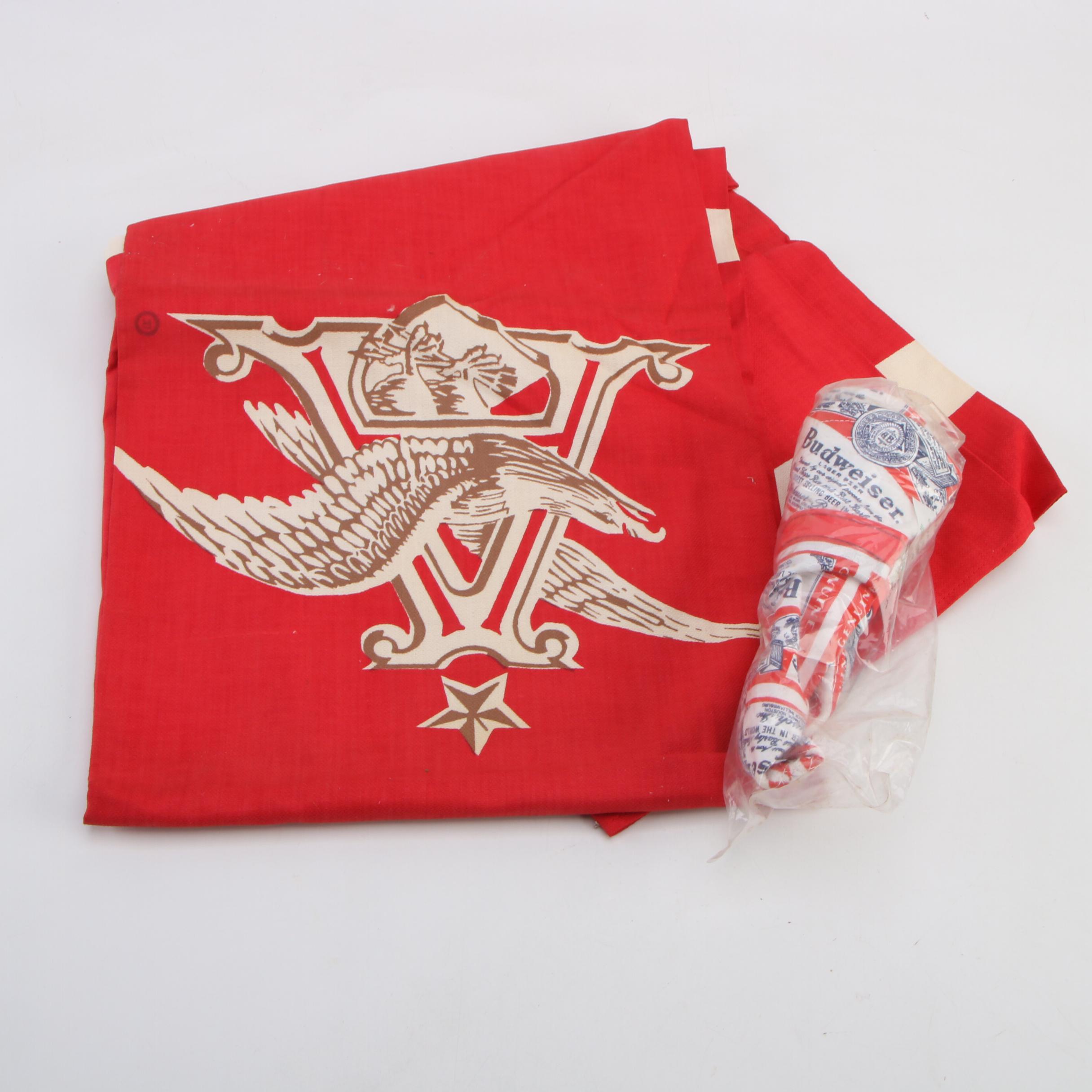 Budweiser Holiday Beer Glasses, Coin Bank Cans, Table Cloth, Serving Tray, Other