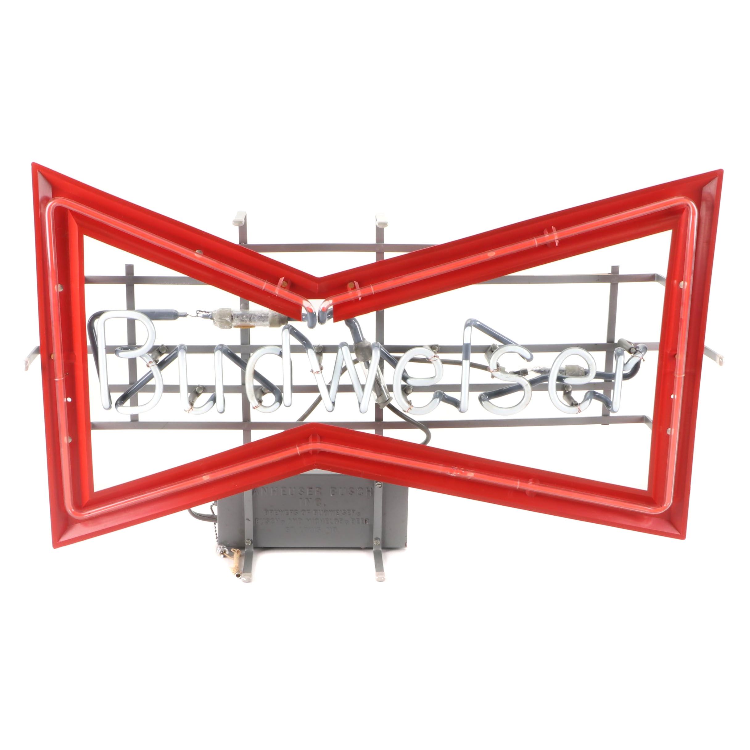 Budweiser Bow Tie Neon Sign