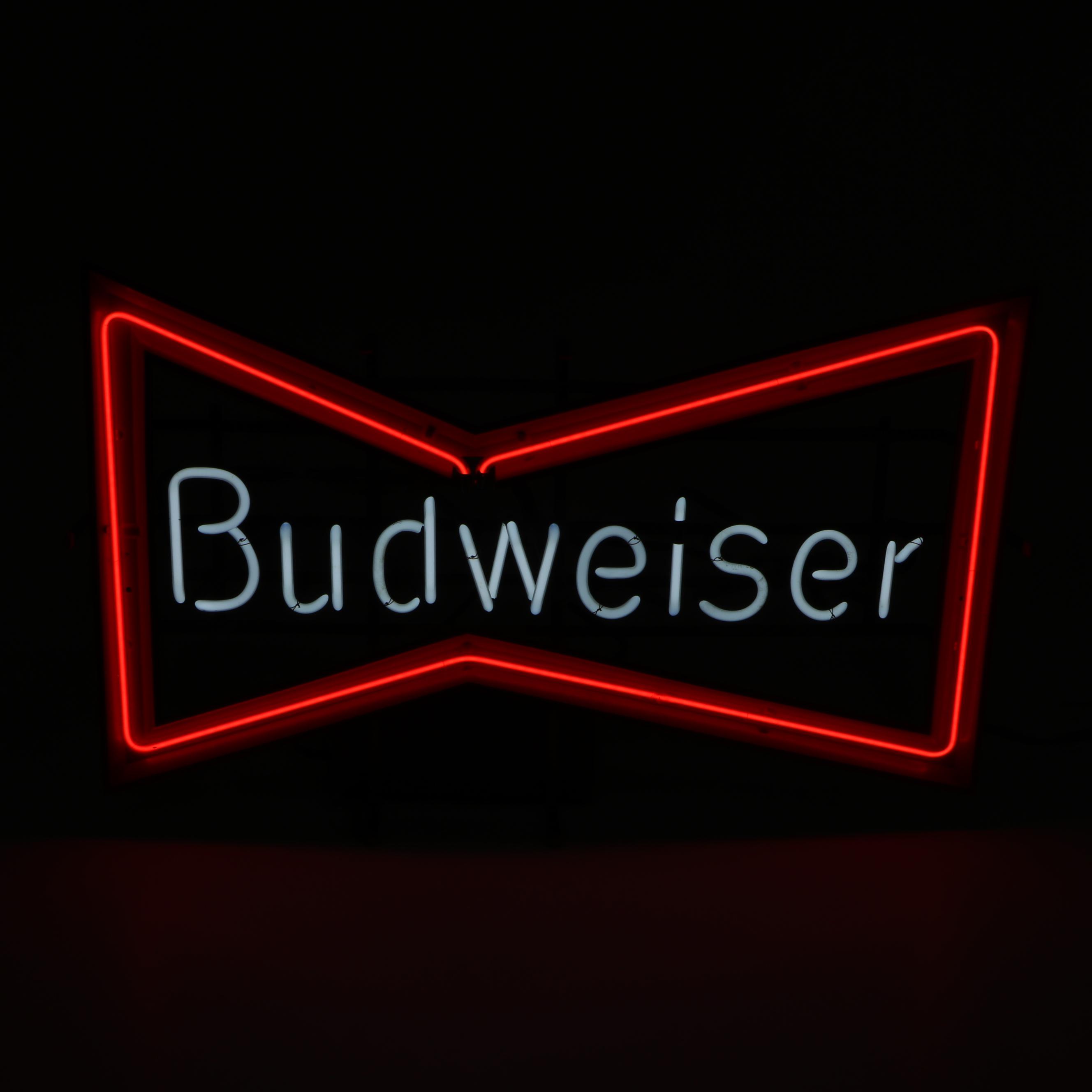 Budweiser Bow Tie Neon Sign