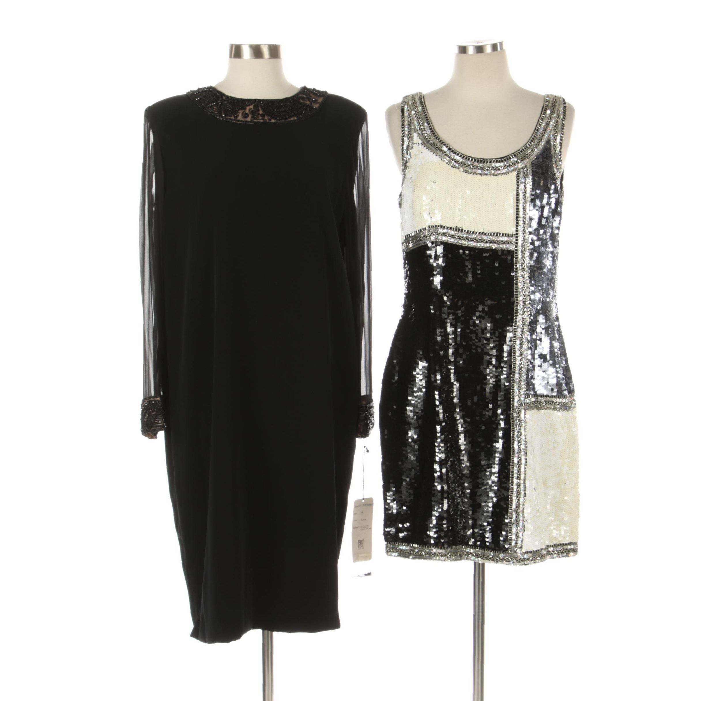 Black Tie Oleg Cassini Embellished Cocktail Dresses