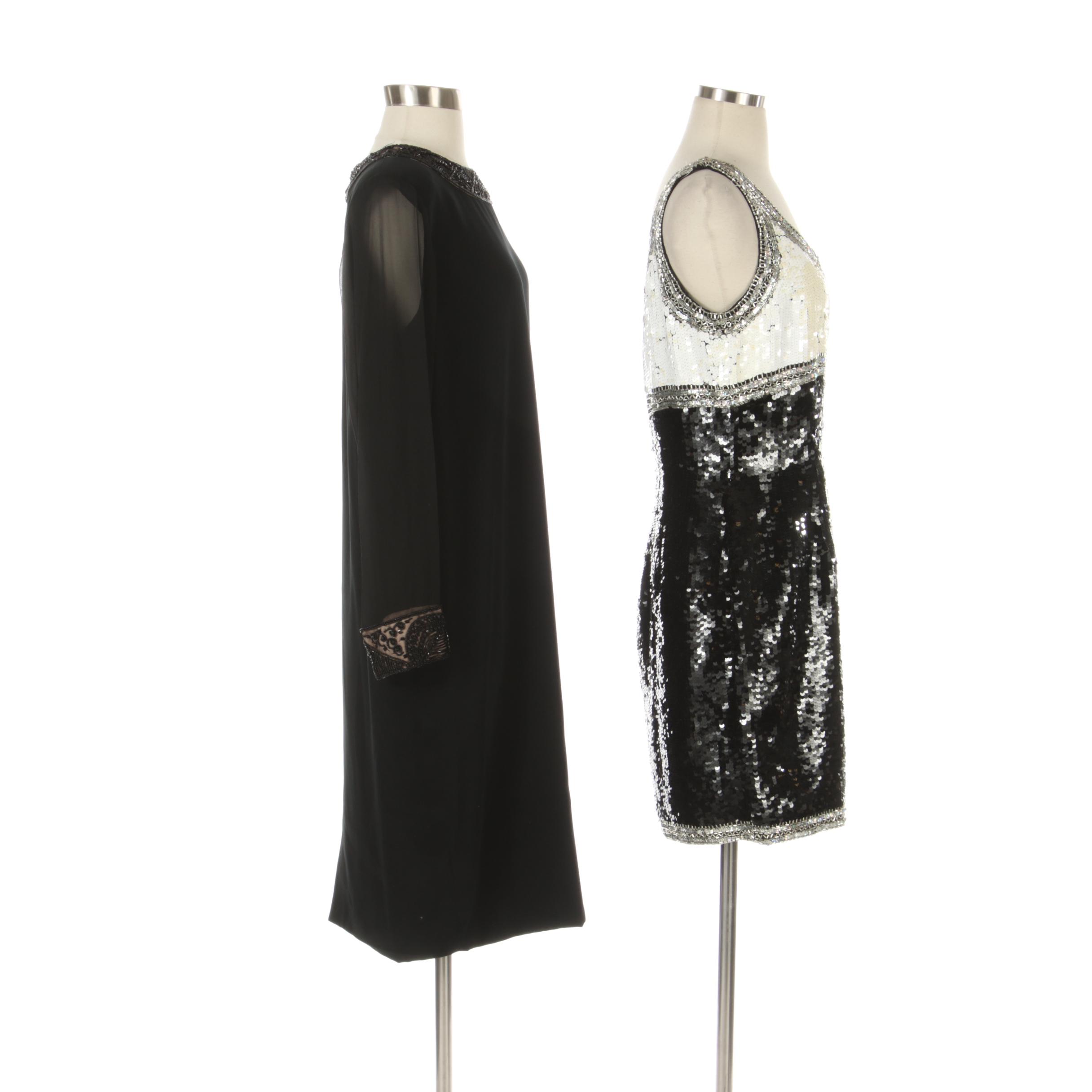 Black Tie Oleg Cassini Embellished Cocktail Dresses