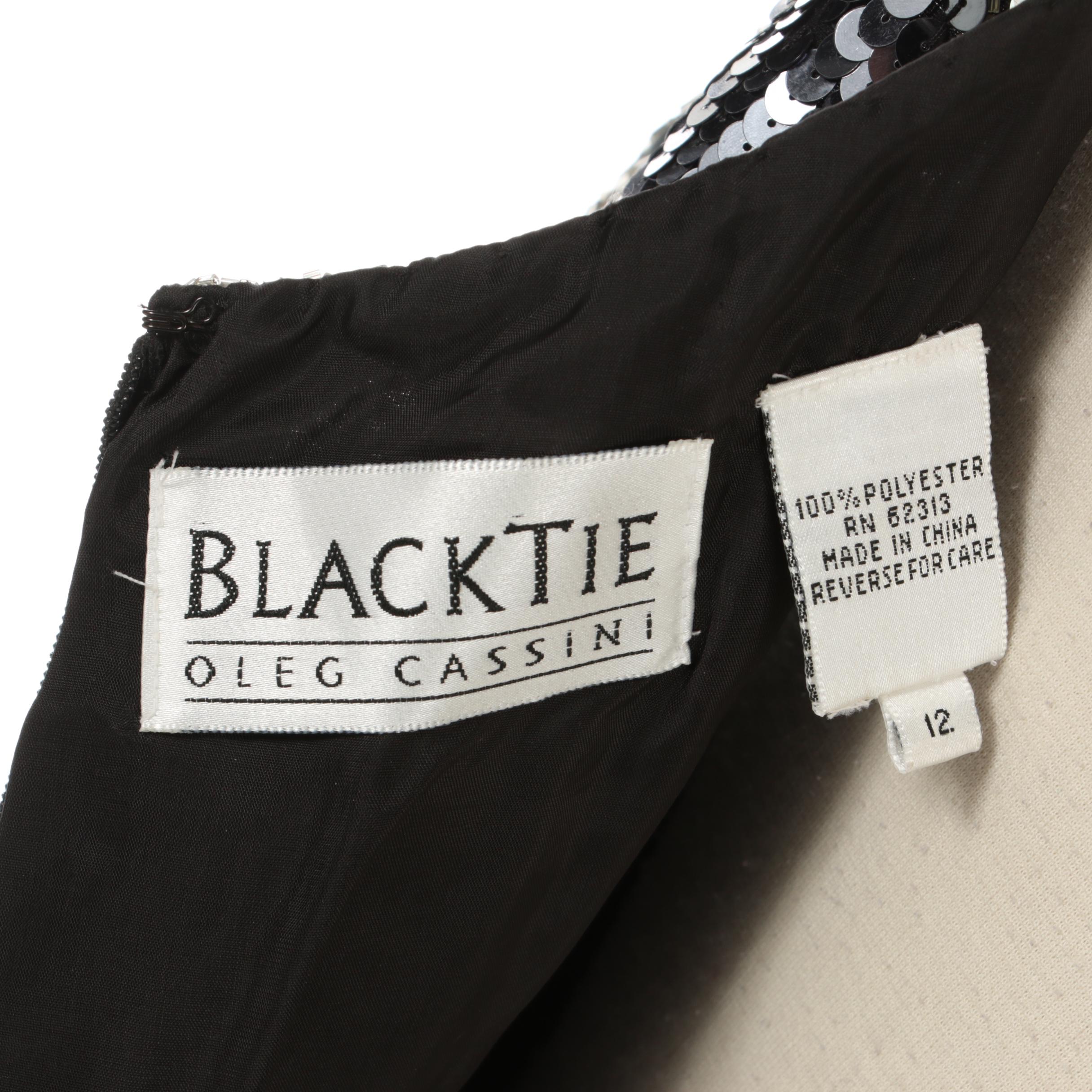 Black Tie Oleg Cassini Embellished Cocktail Dresses