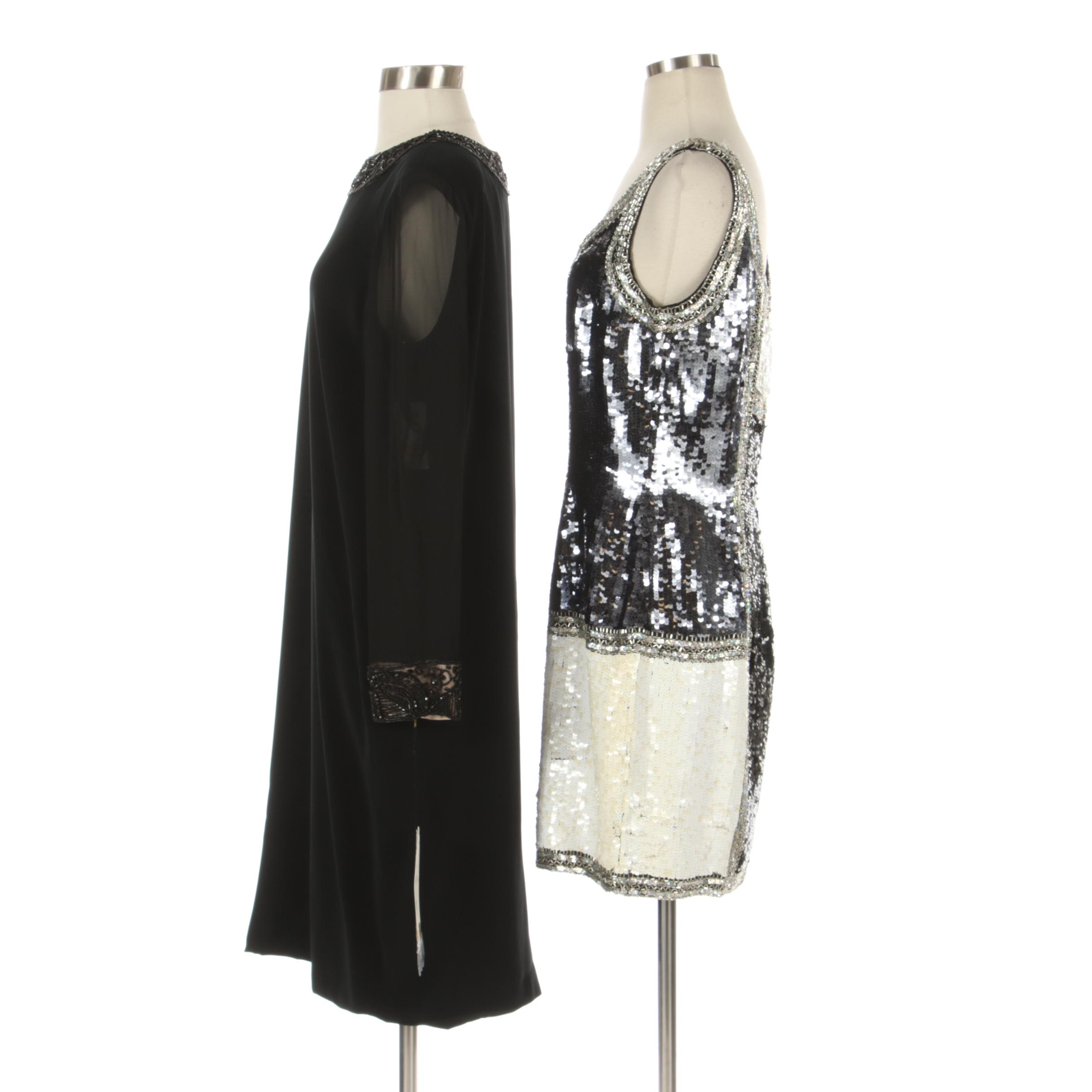 Black Tie Oleg Cassini Embellished Cocktail Dresses