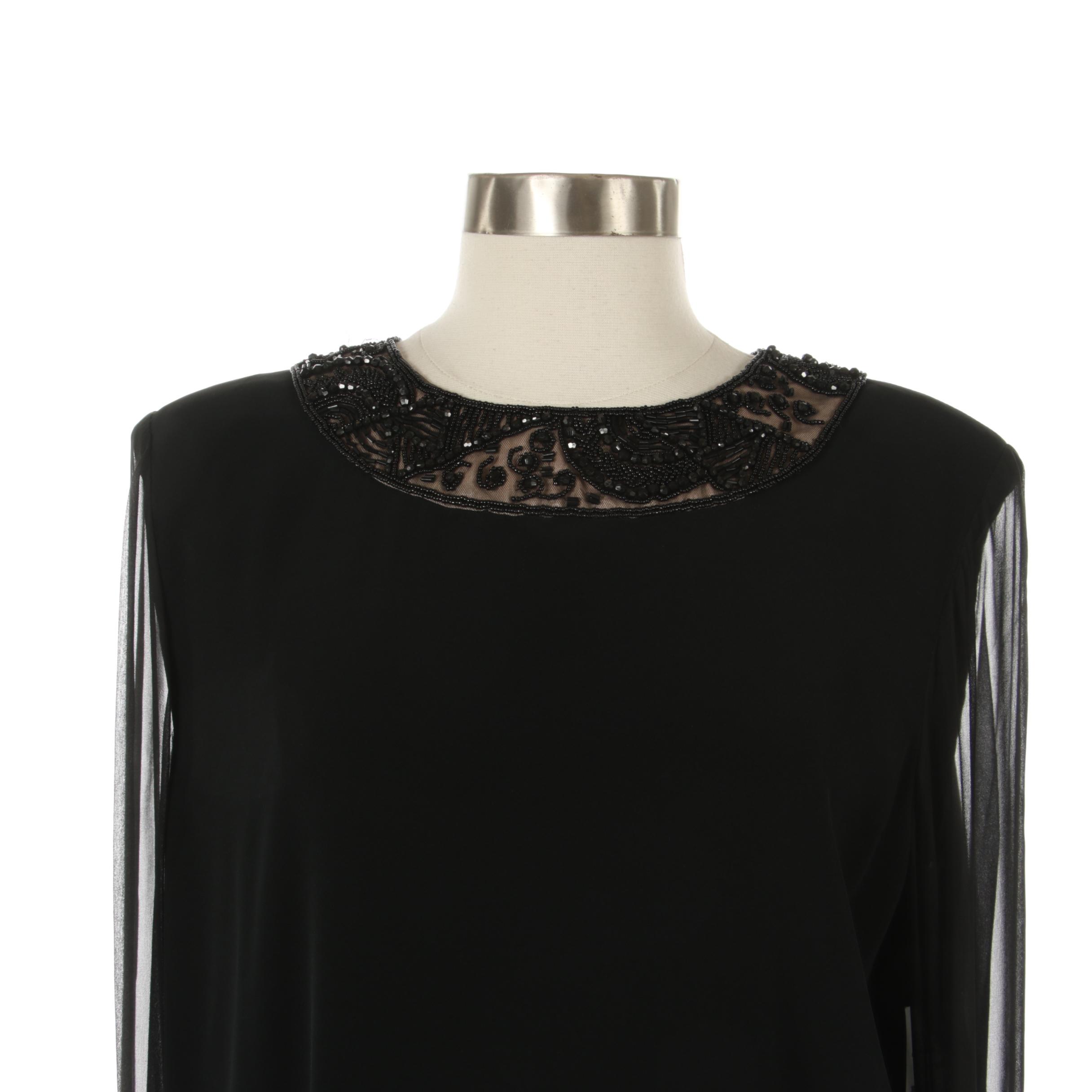 Black Tie Oleg Cassini Embellished Cocktail Dresses