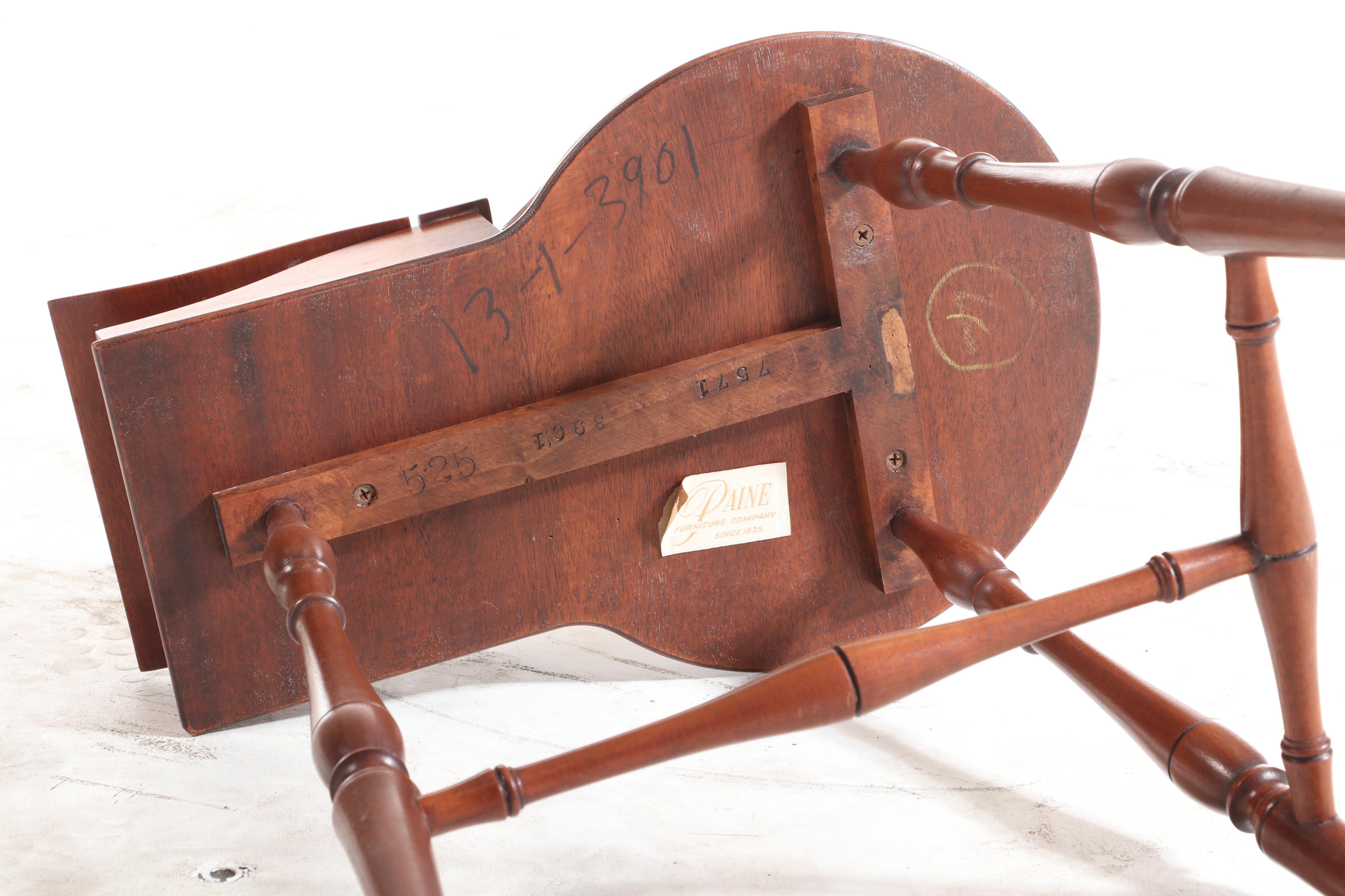 Paine Furniture Co. Yew Wood and Mahogany Cutlery and Plate Stand