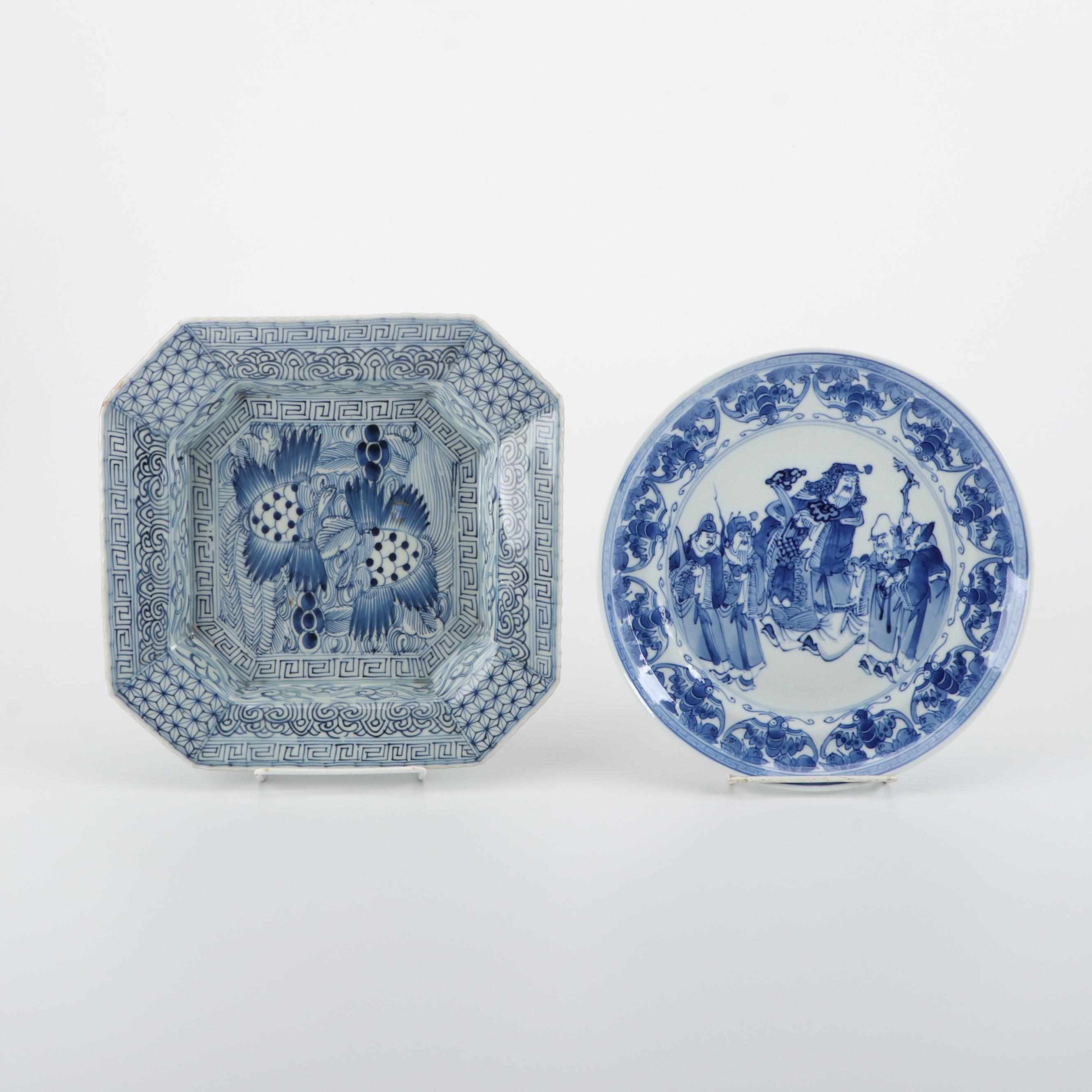 Chinese and Japanese Blue and White Porcelain Tableware