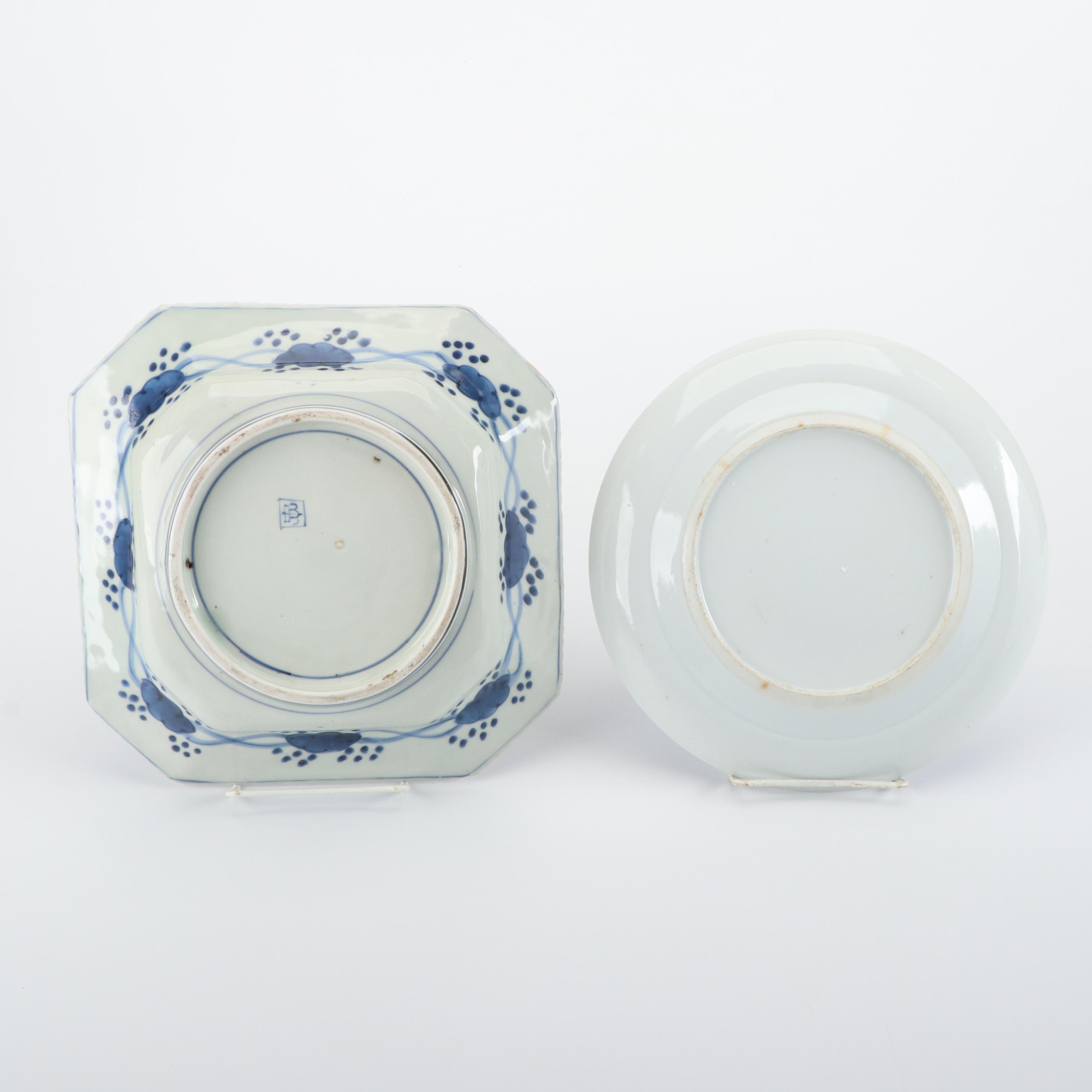 Chinese and Japanese Blue and White Porcelain Tableware