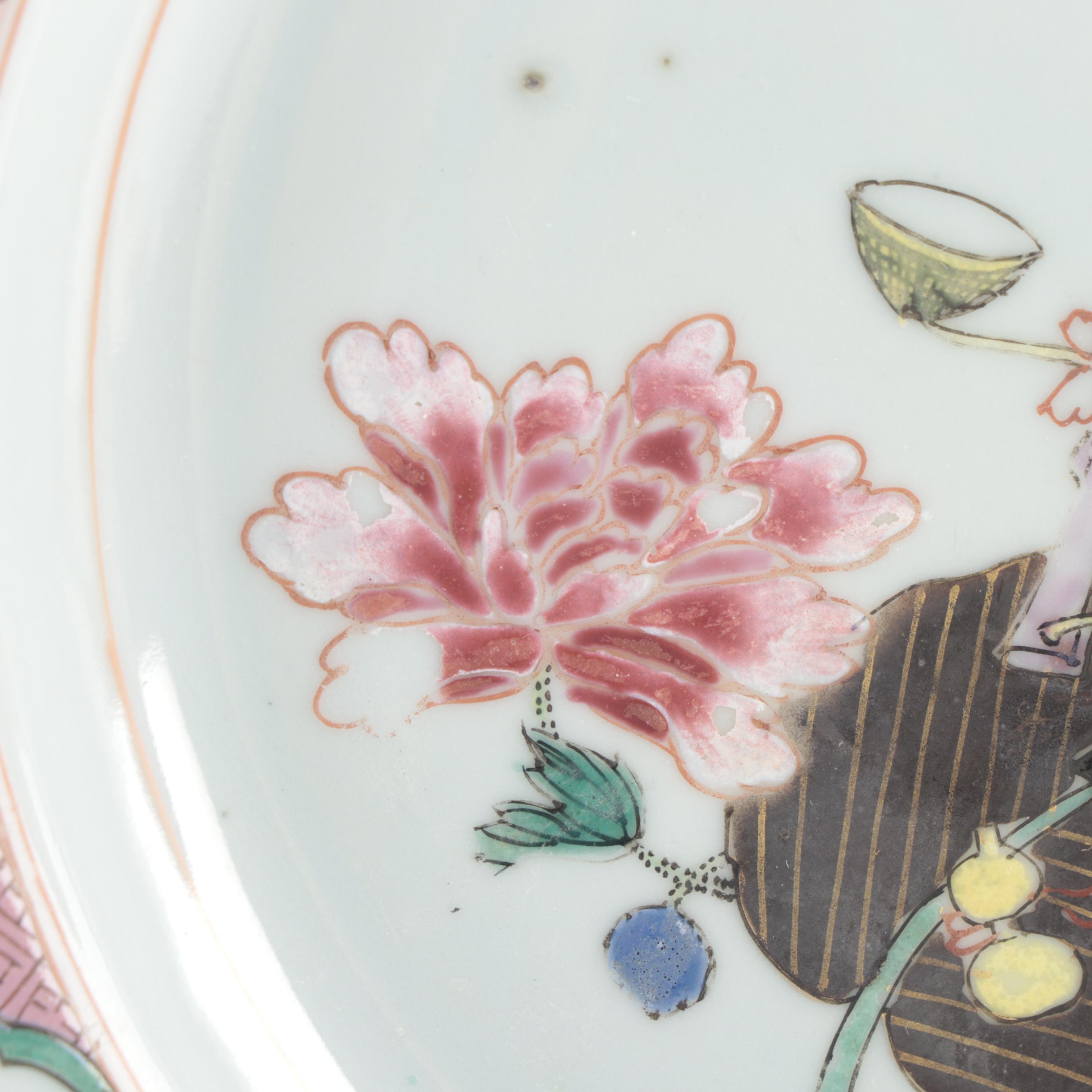 Chinese Famille Rose Porcelain Plates, Antique