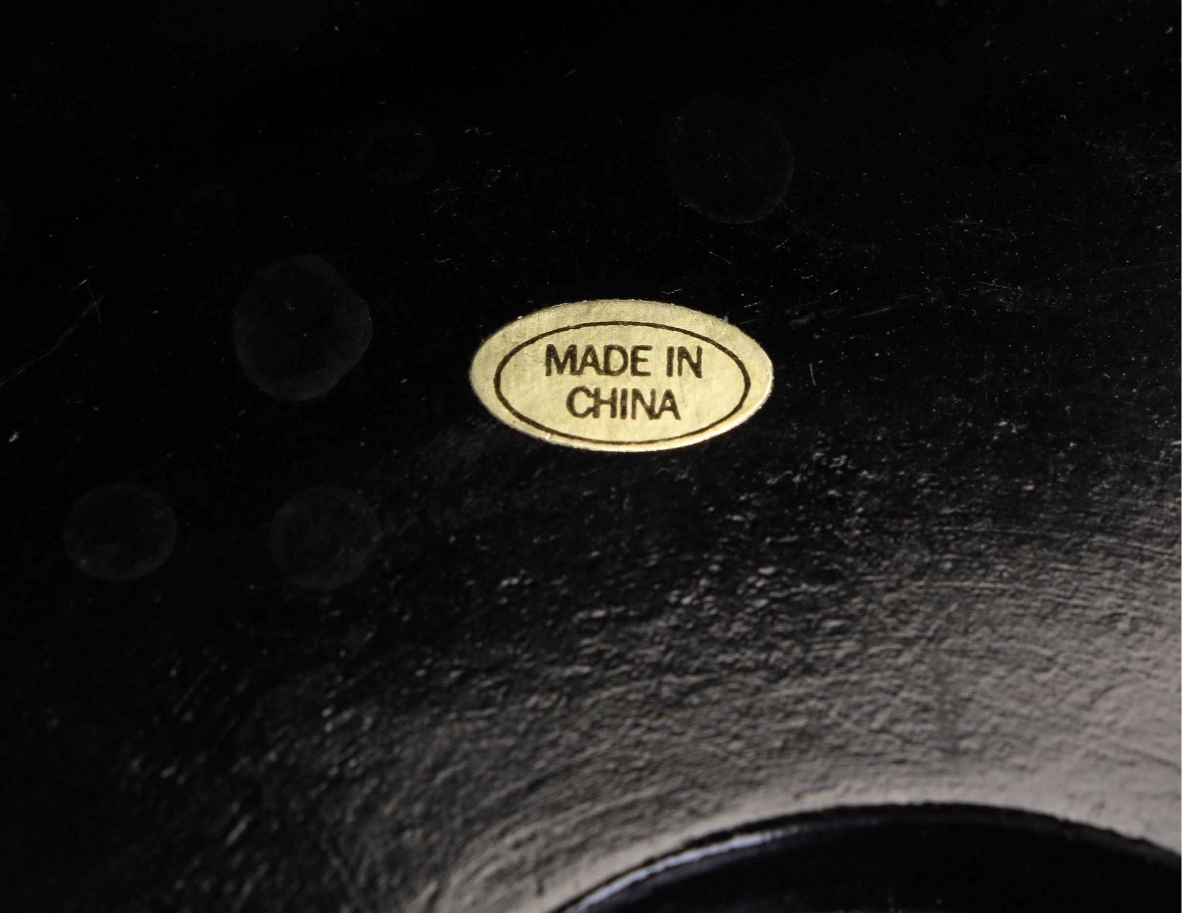 Chinese Carved Wood Vase and Figurine Stands