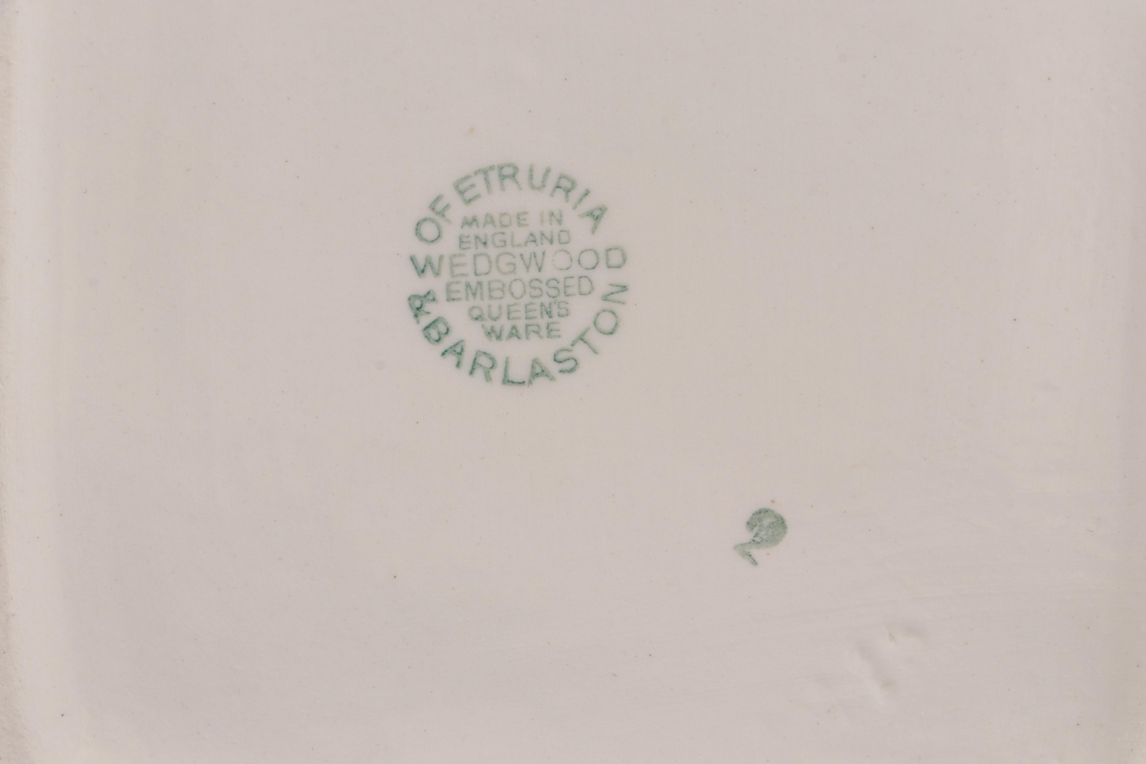 Wedgwood of Etruria & Barlaston Embossed Queensware Vase and Vanity Boxes