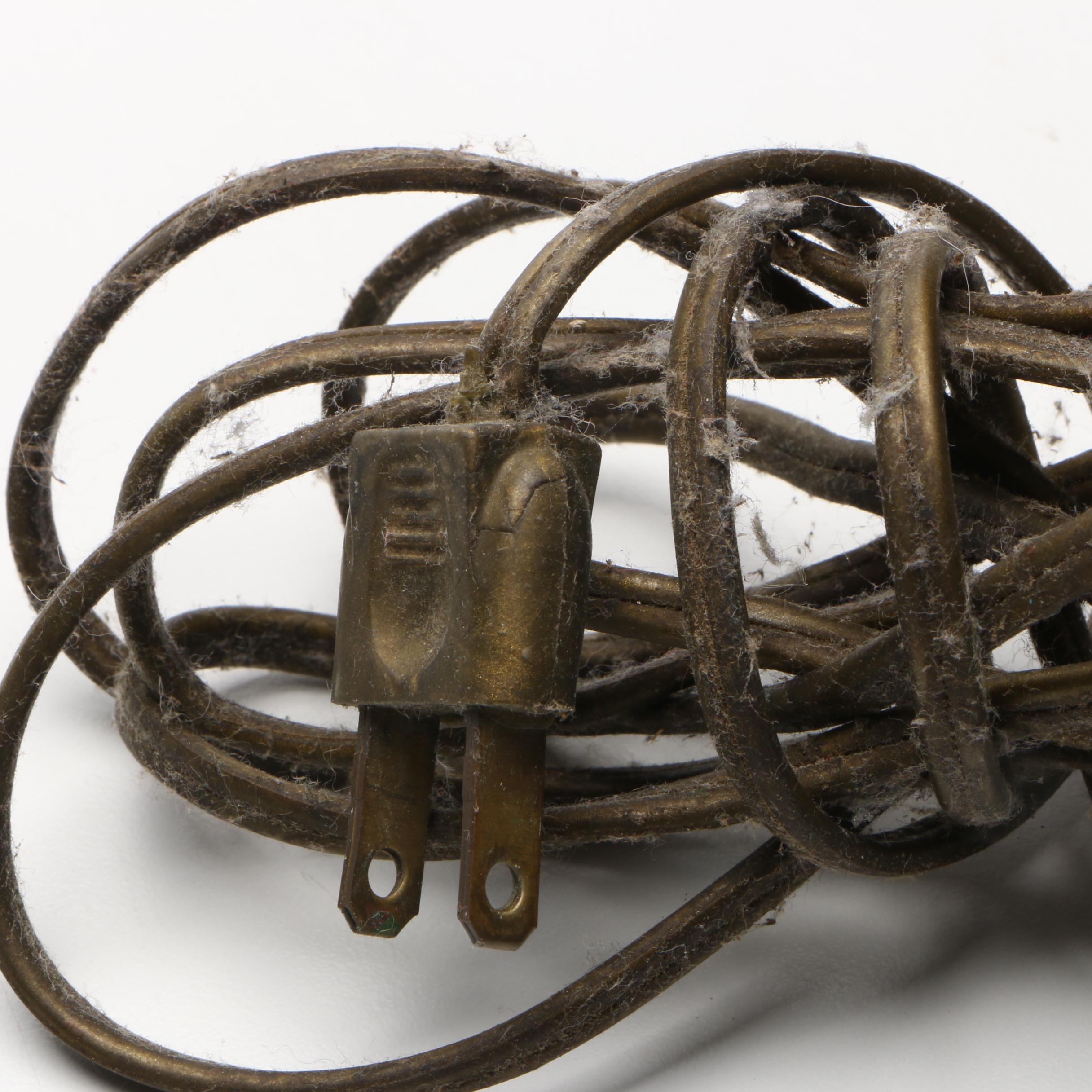 Italian Gold Painted Marble Table Lamp, Mid-20th Century