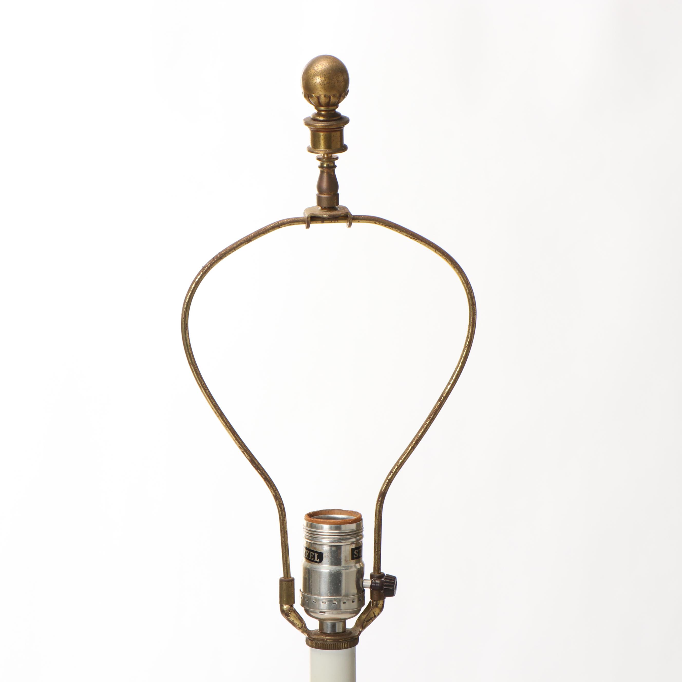 Stiffel Neoclassical Style Wood and Metal Floor Table Lamp