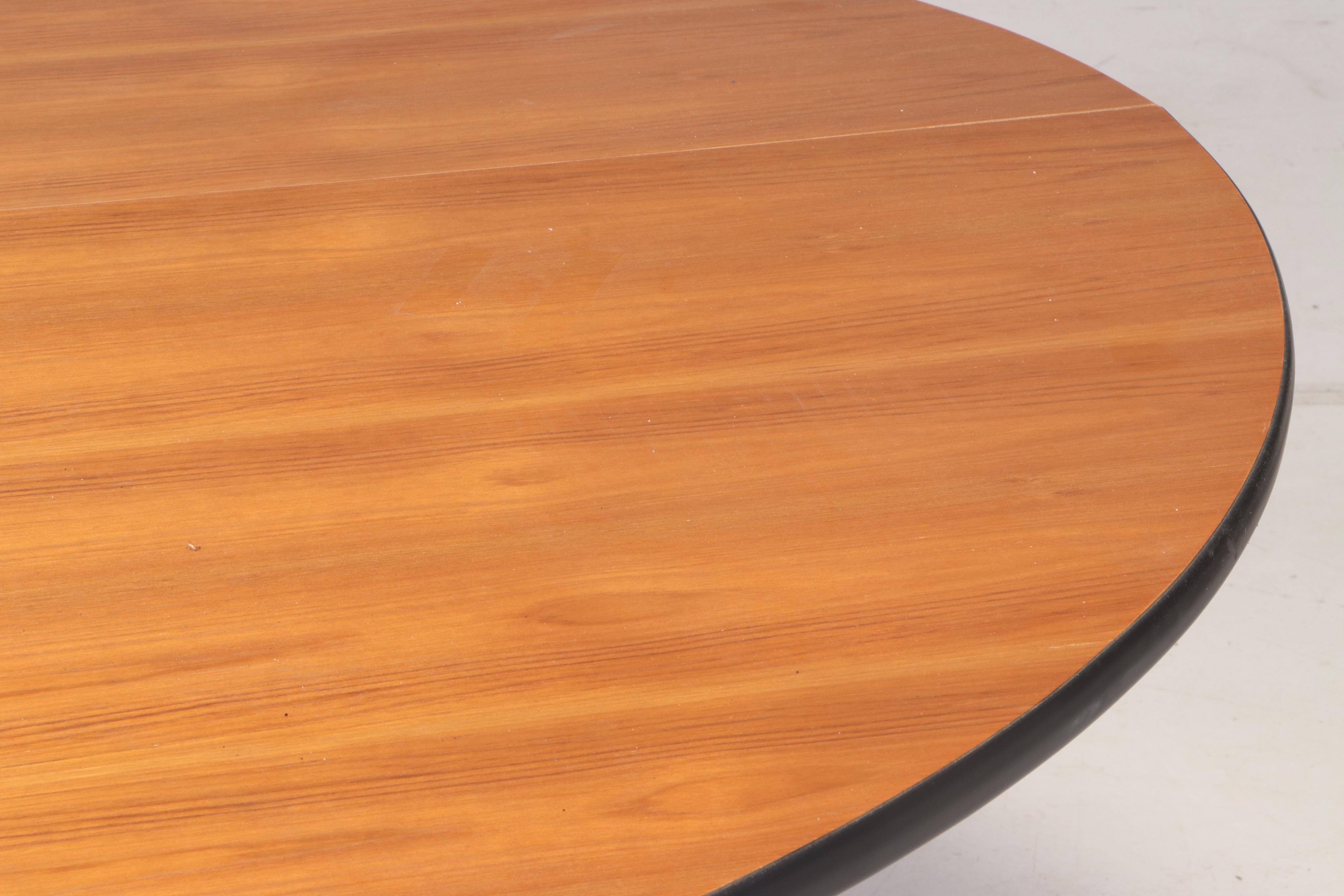 Herman Miller Wood-Veneered and Vinyl Edged Work Dining Table on Associated Base
