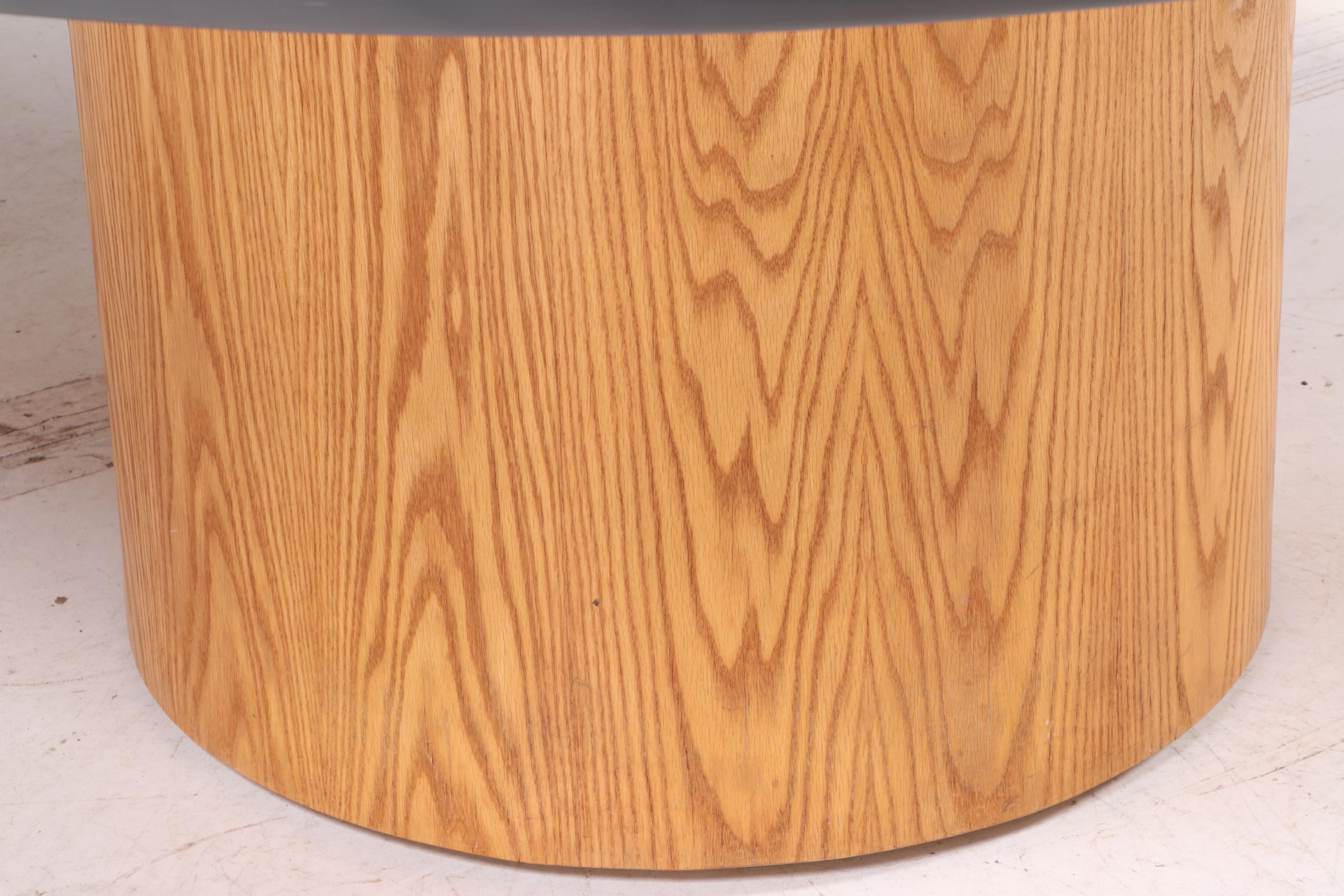 Herman Miller Wood-Veneered and Vinyl Edged Work Dining Table on Associated Base