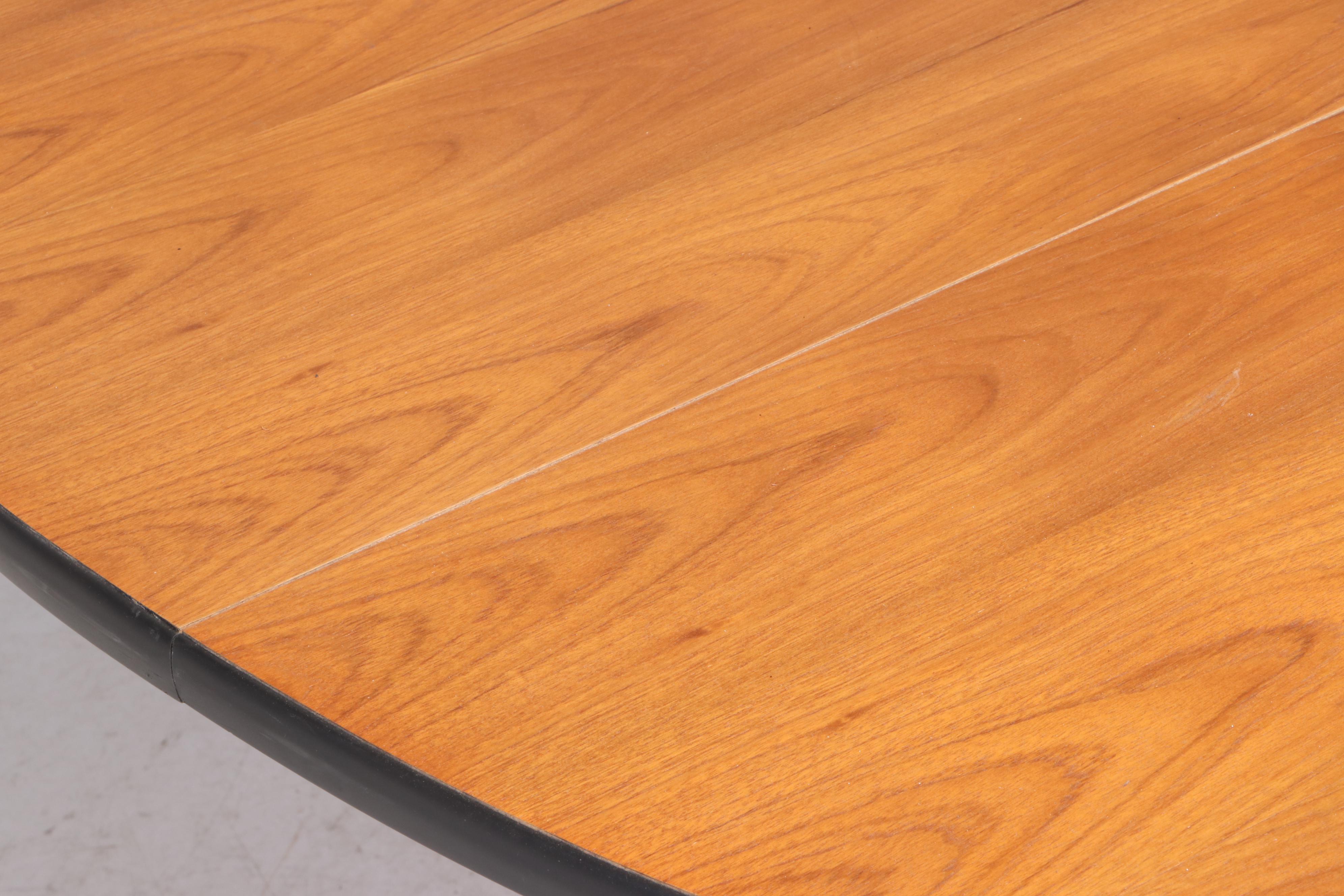 Herman Miller Wood-Veneered and Vinyl Edged Work Dining Table on Associated Base