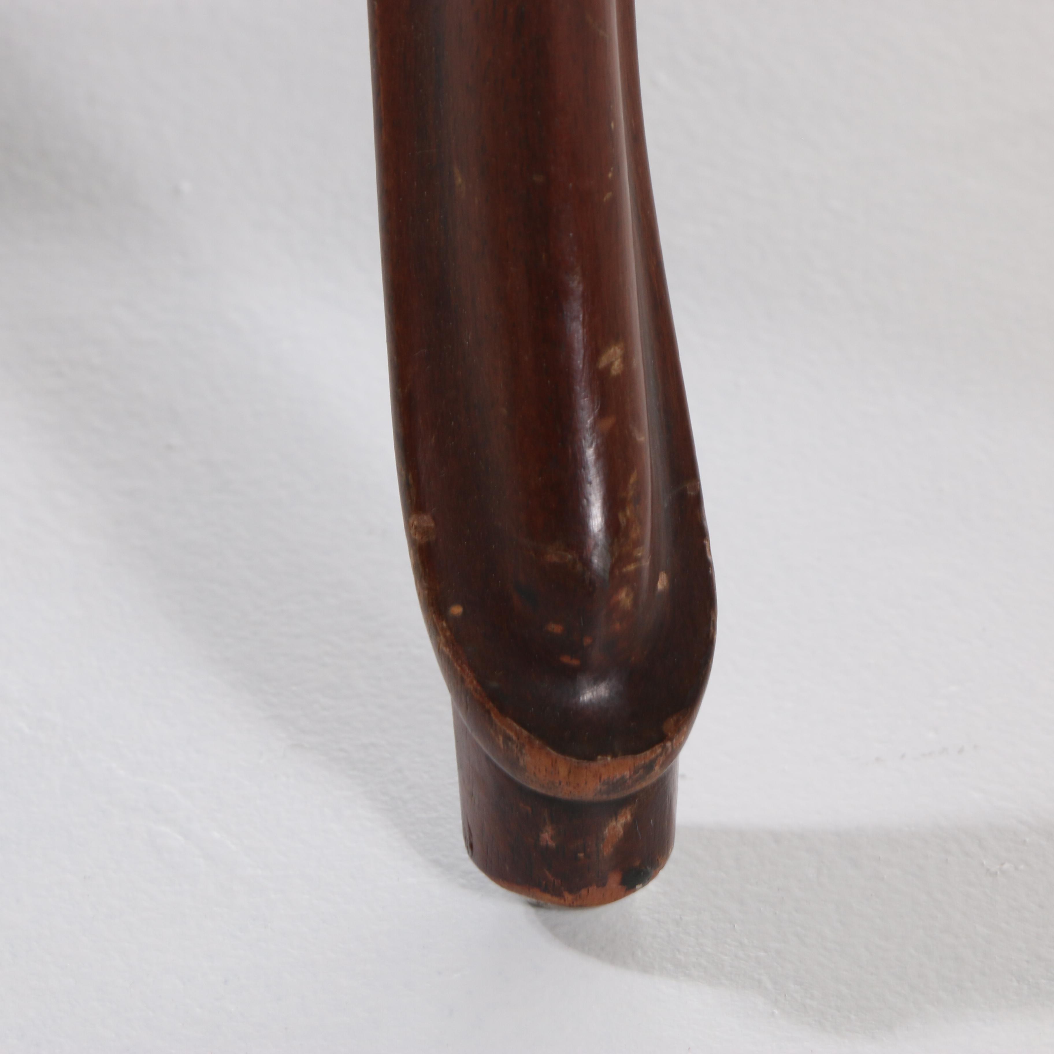 Victorian Style Carved Walnut Upholstered Side Chair, 20th Century