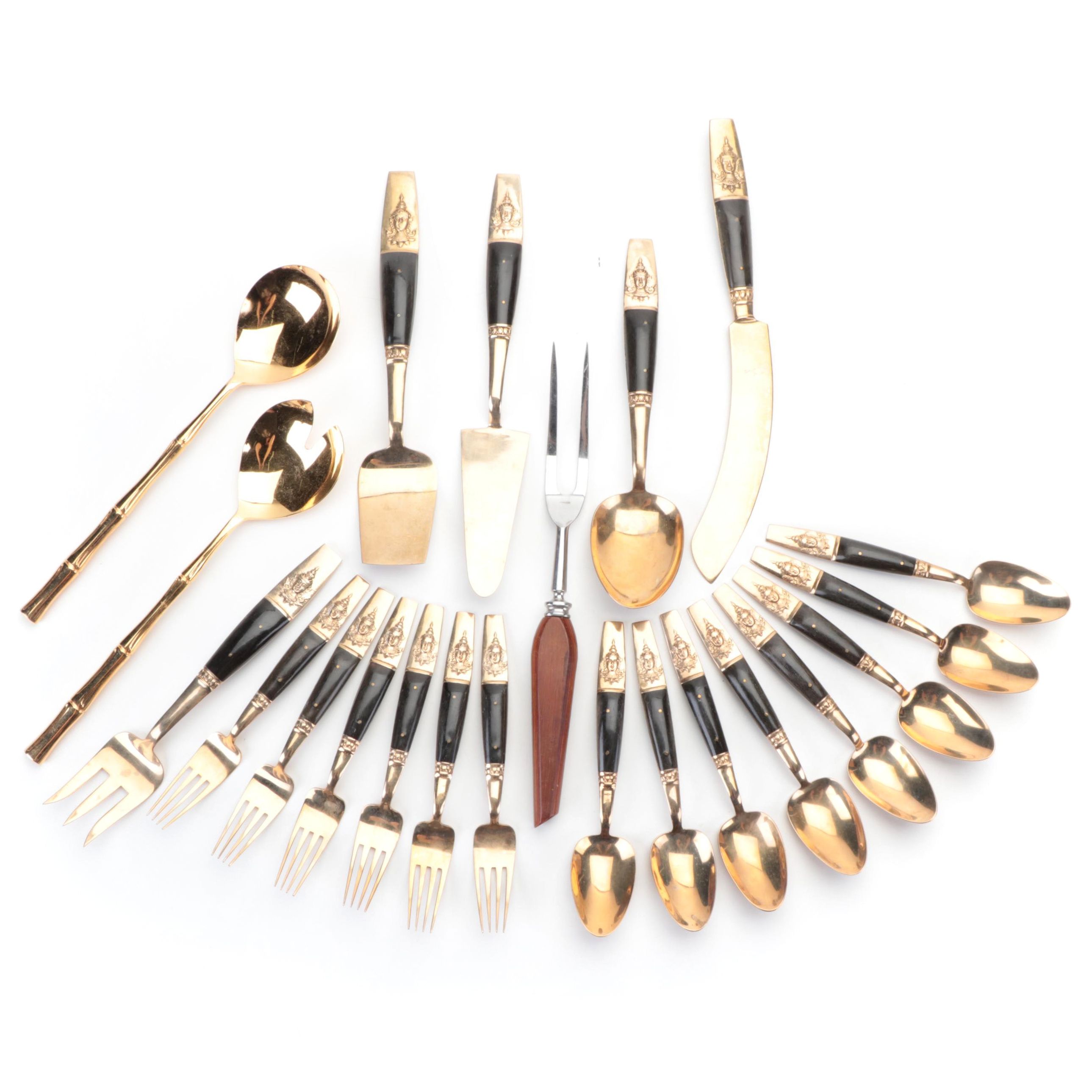 S. Samran and Supreme by Towle Electroplated Flatware and Serveware