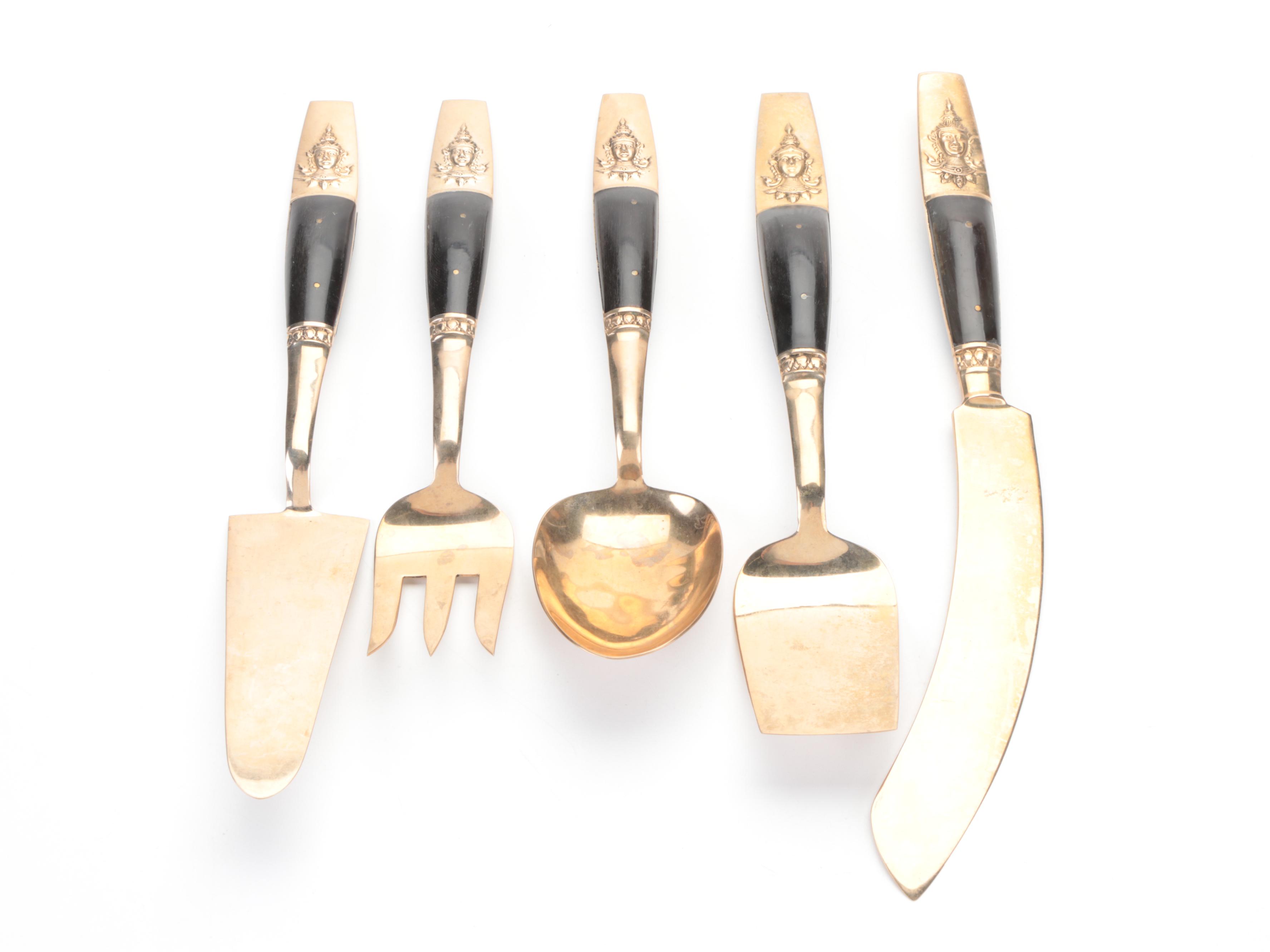 S. Samran and Supreme by Towle Electroplated Flatware and Serveware