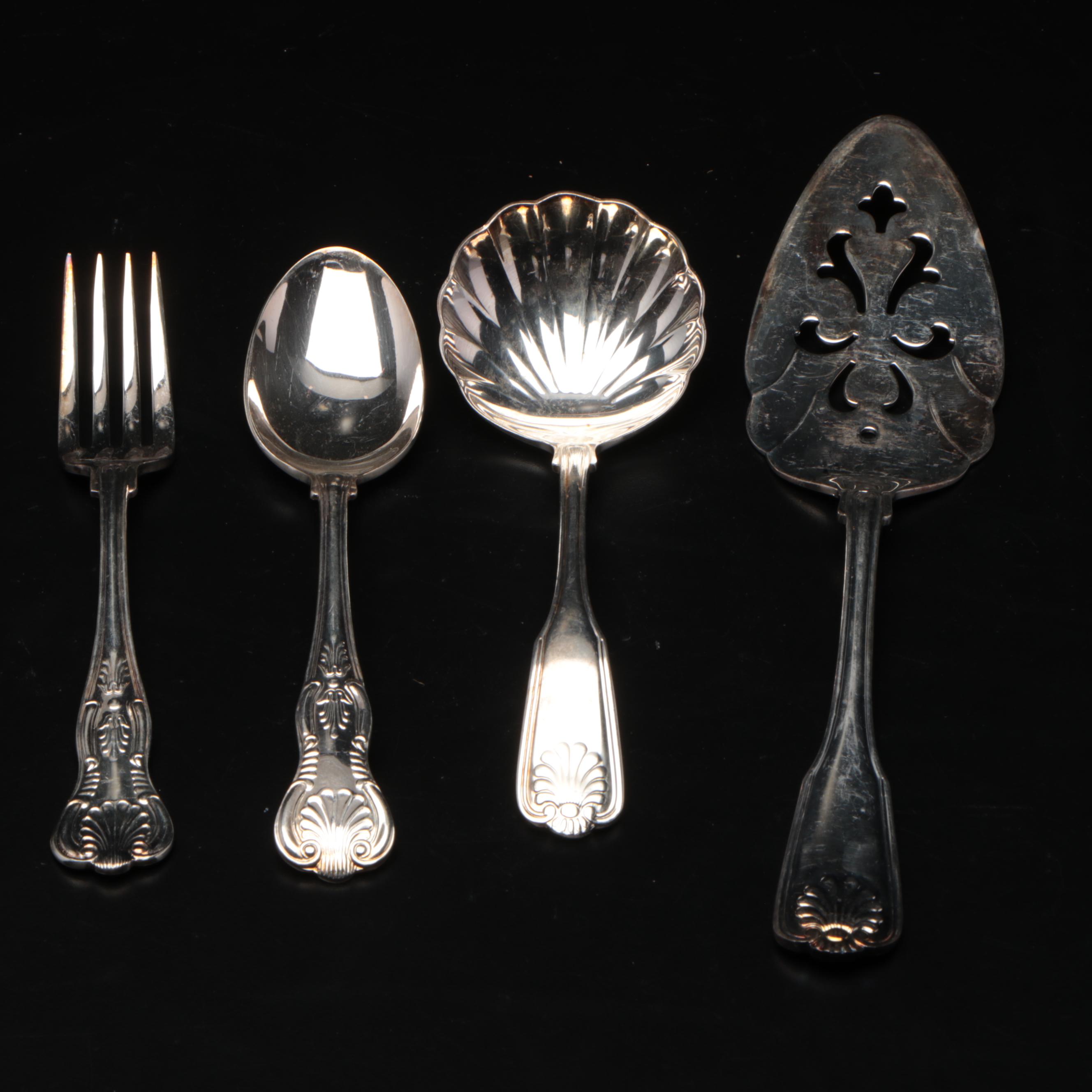 International "Royal Shell" and Other Silver Plate Flatware