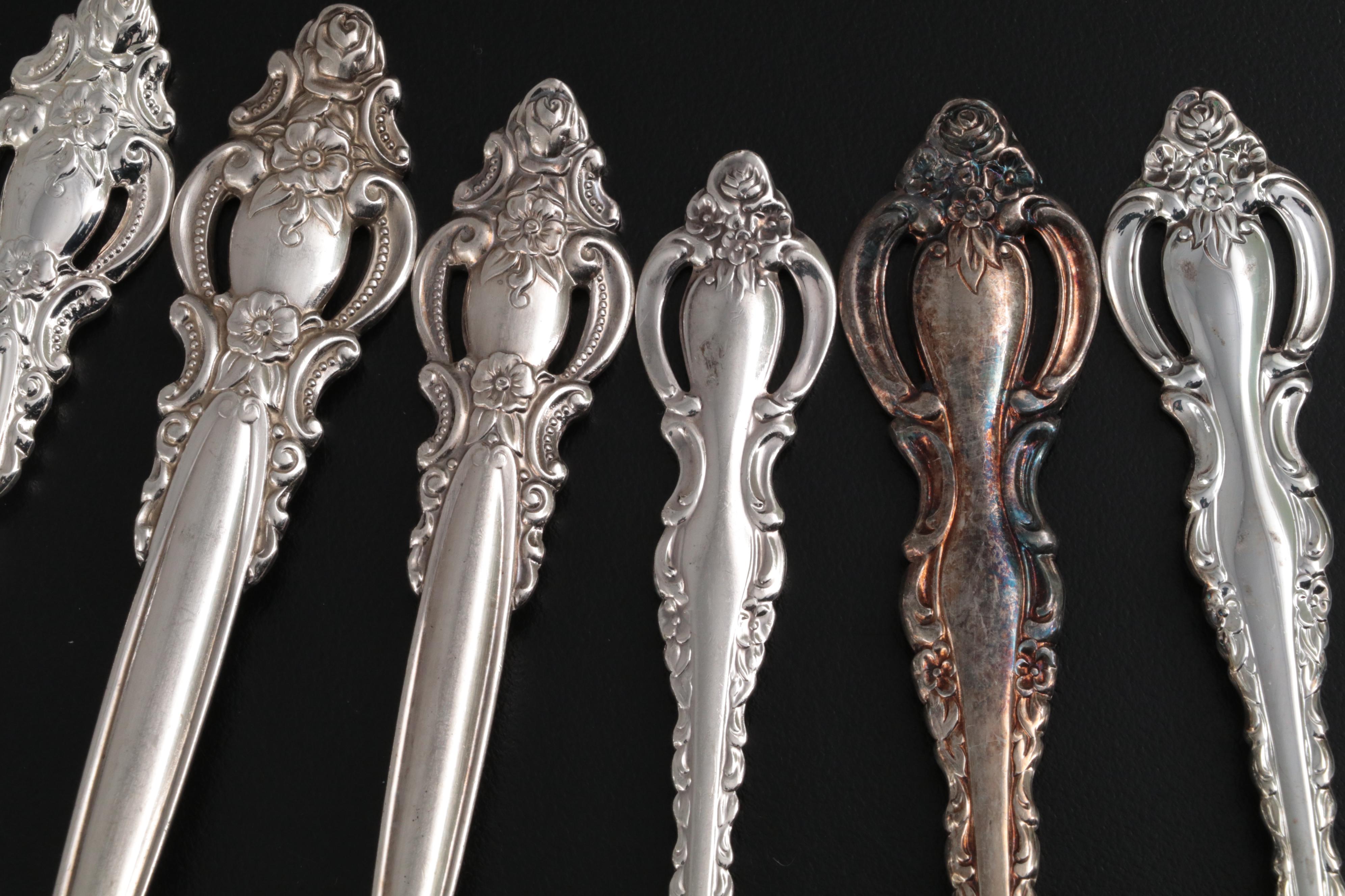International "Empress" and Other Silver Plate Flatware, Mid-Late 20th Century