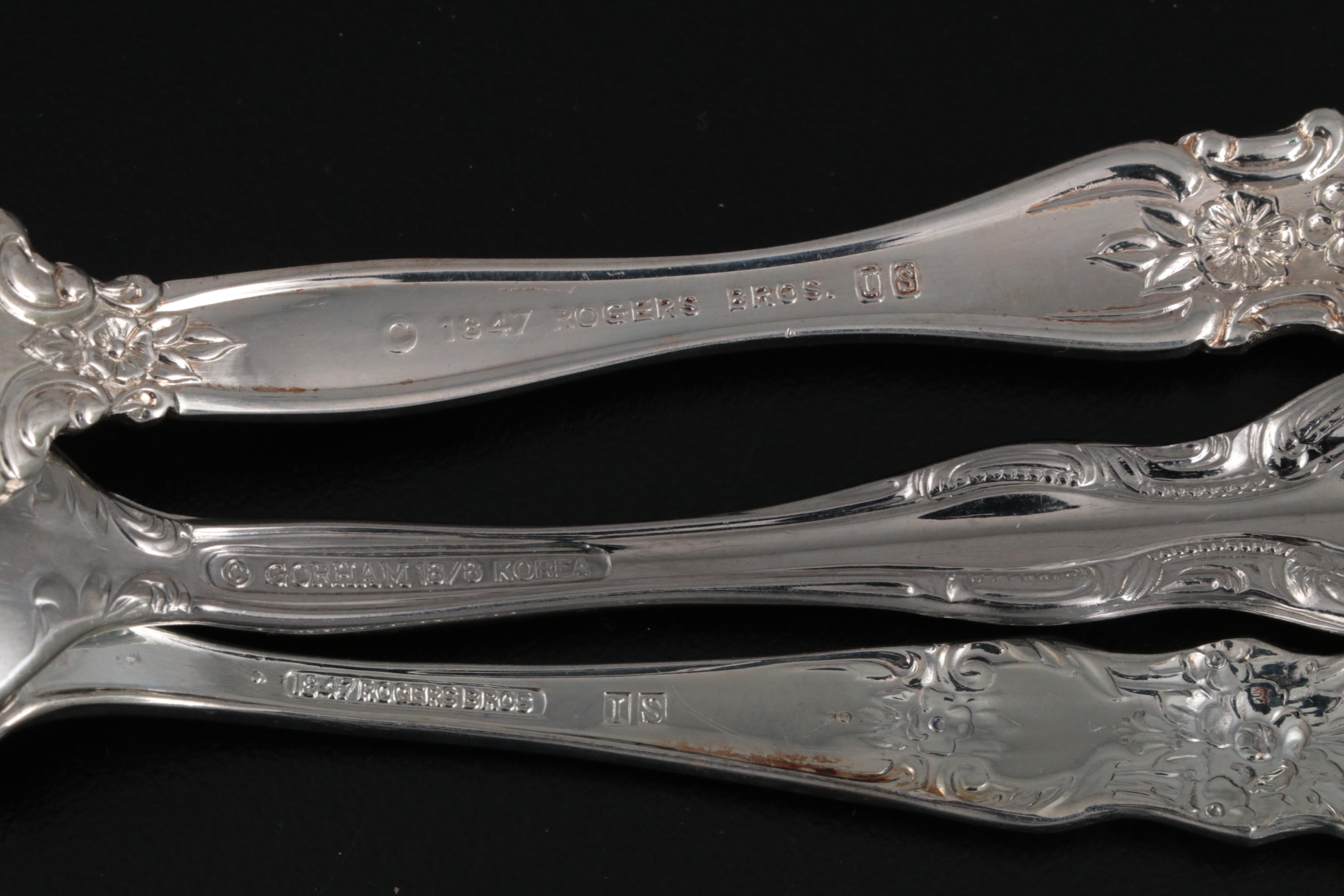 International "Empress" and Other Silver Plate Flatware, Mid-Late 20th Century