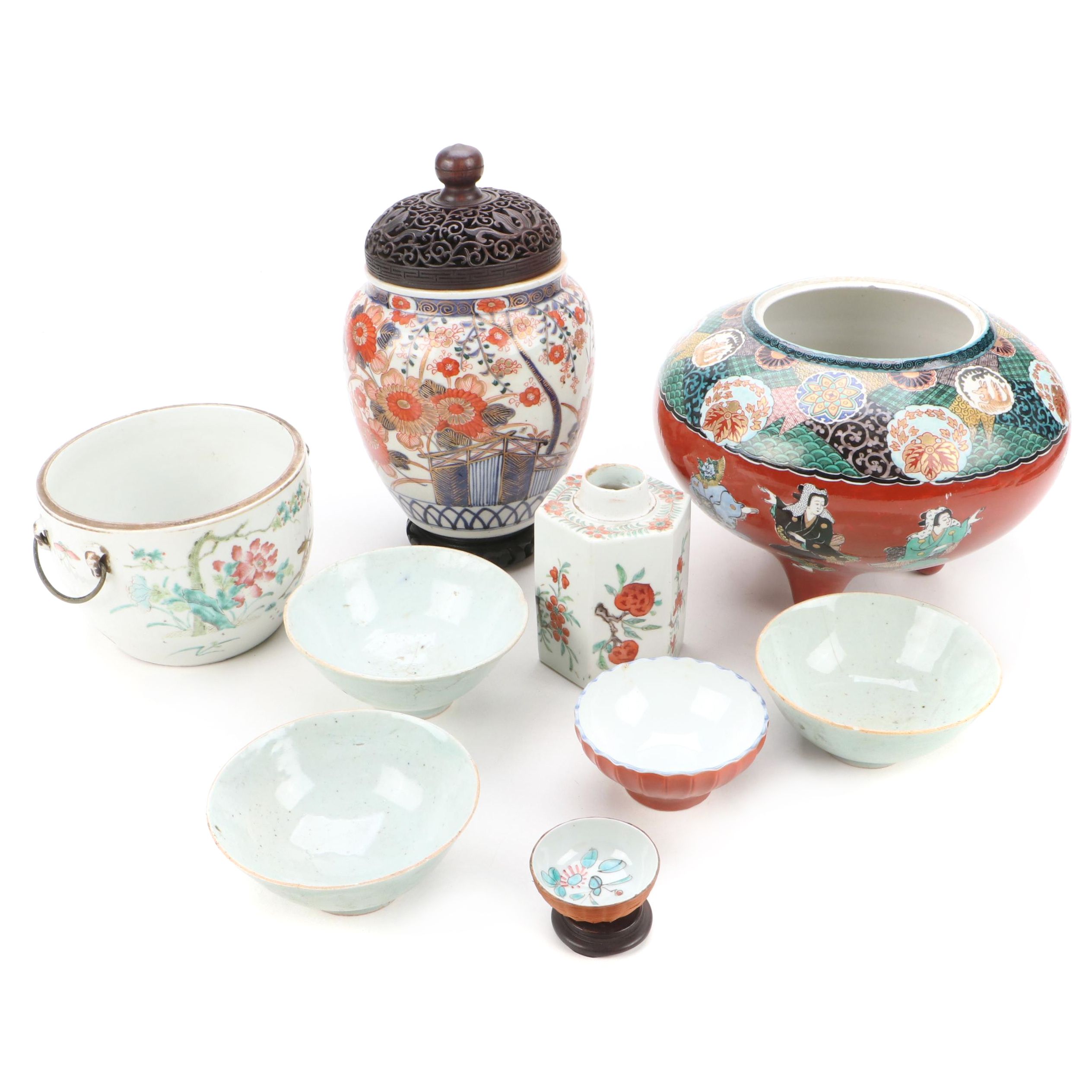 Japanese and Chinese Porcelain Planter, Bowls, and More
