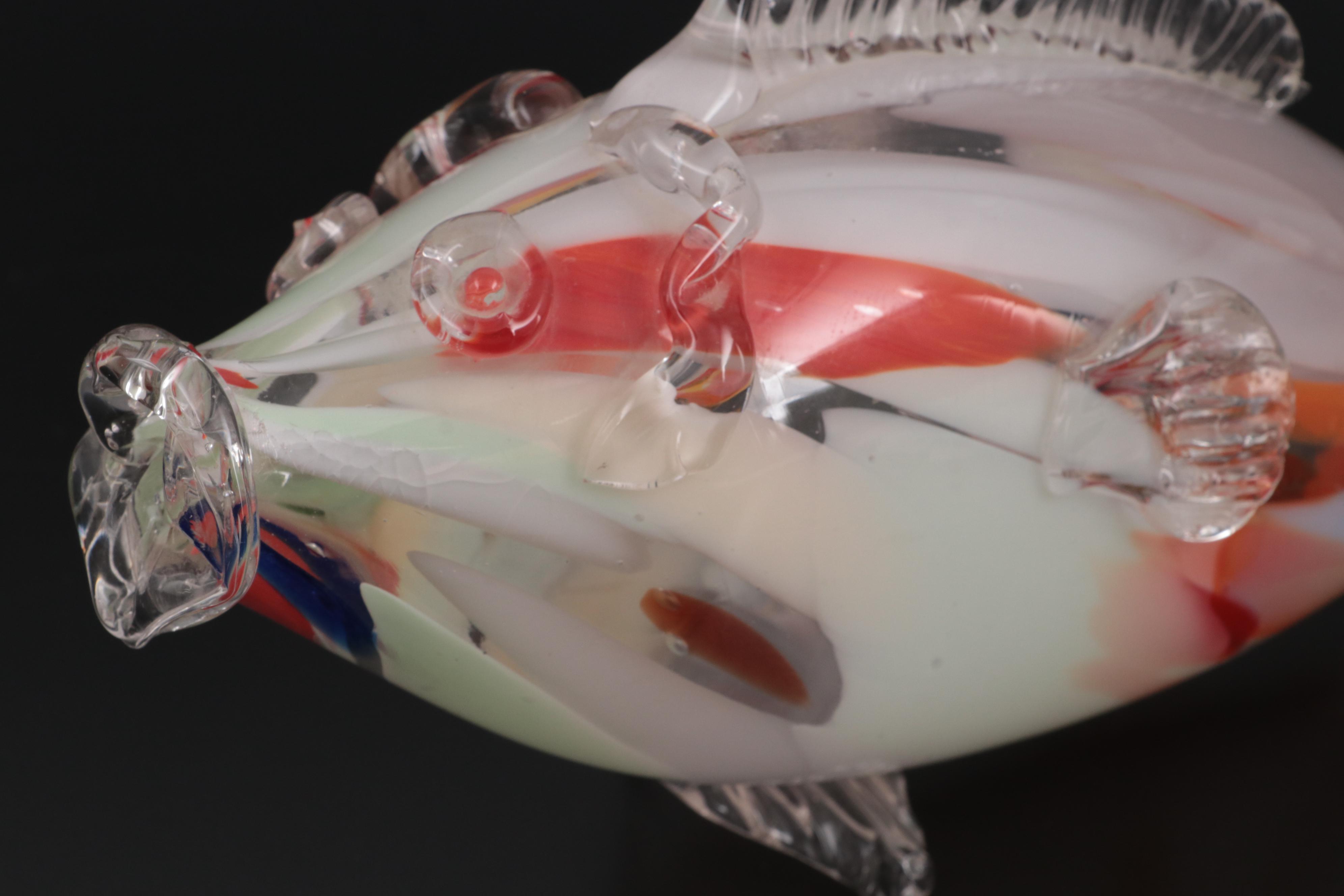Handblown Murano Glass Koi and Tropical Fish Figures