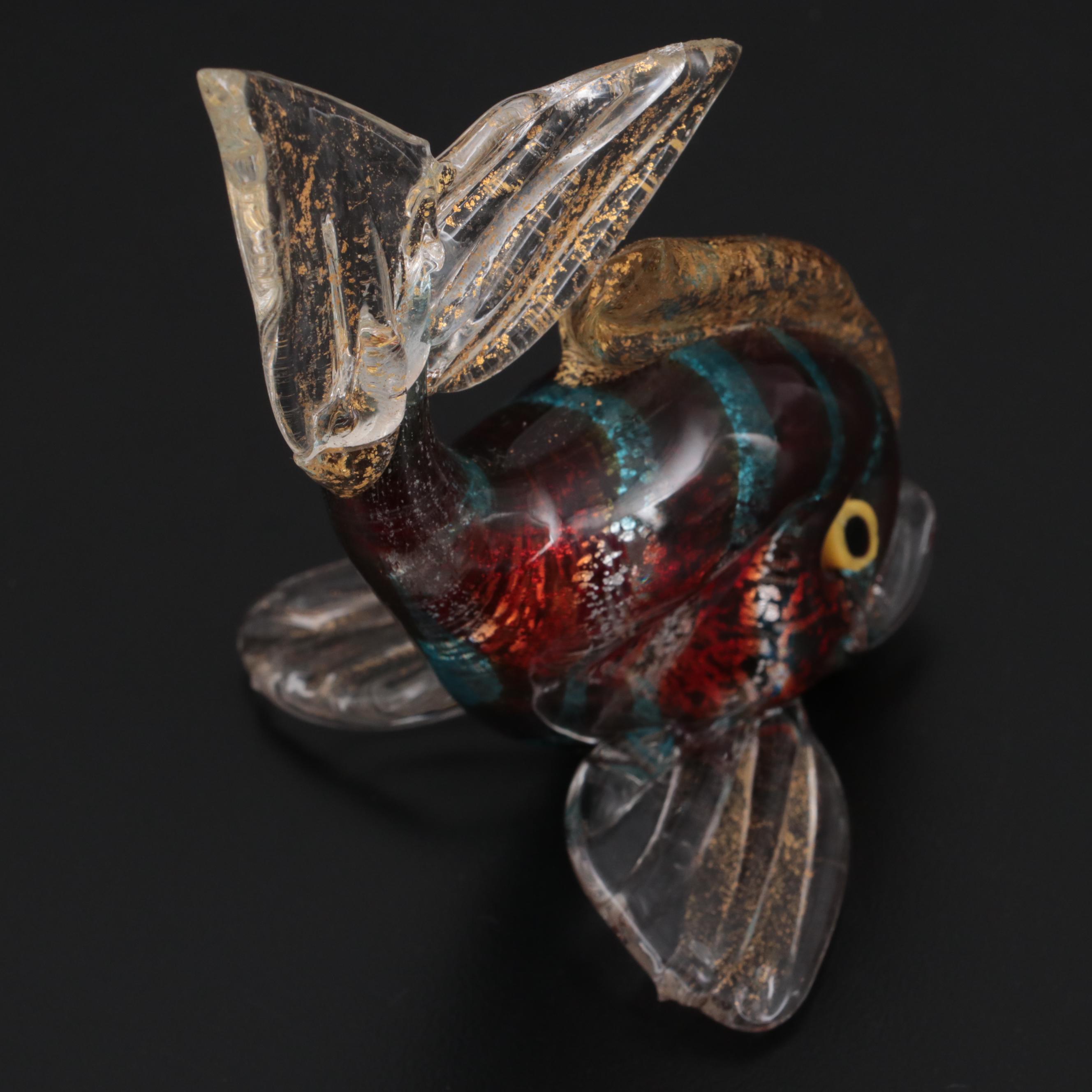 Handblown Murano Glass Koi and Tropical Fish Figures