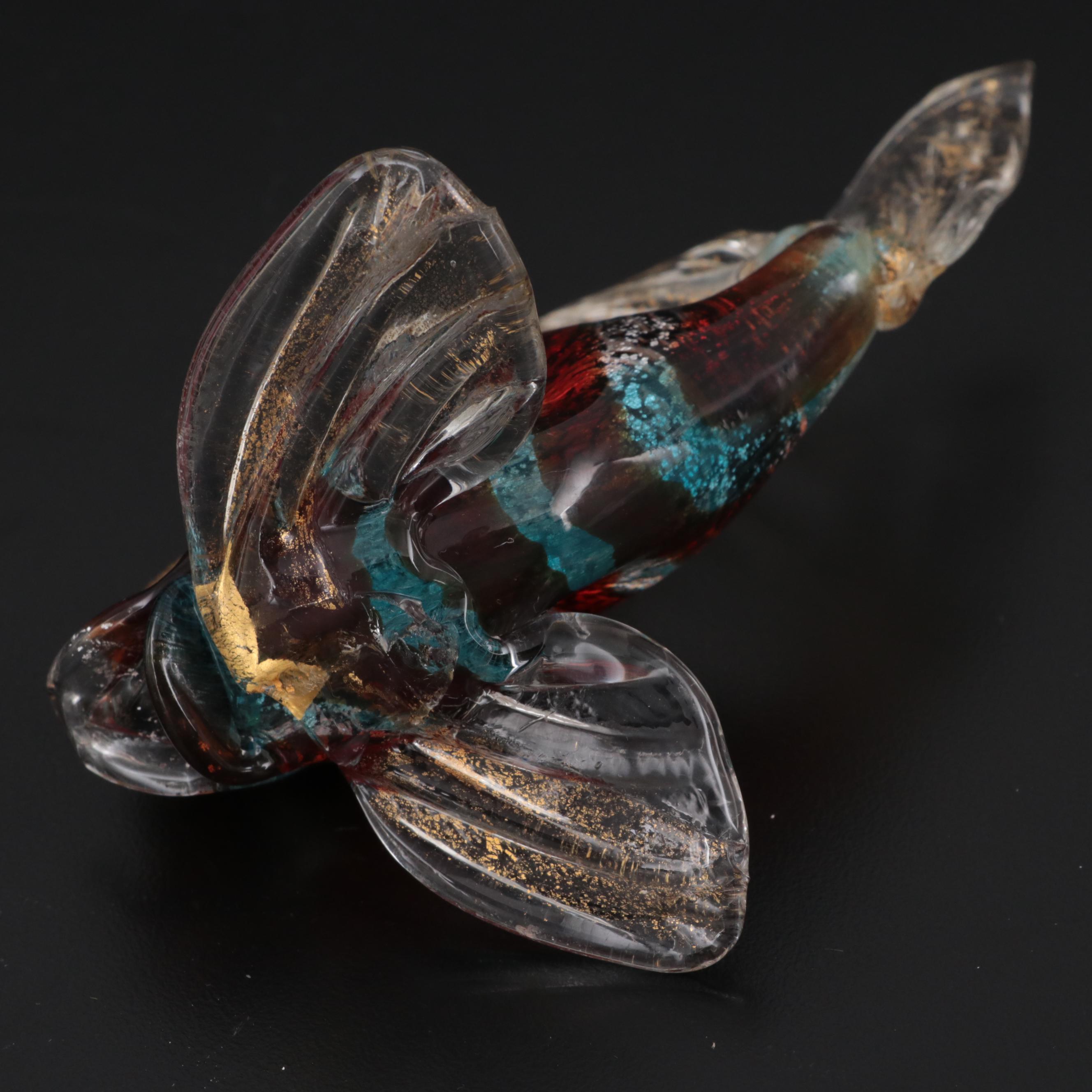 Handblown Murano Glass Koi and Tropical Fish Figures