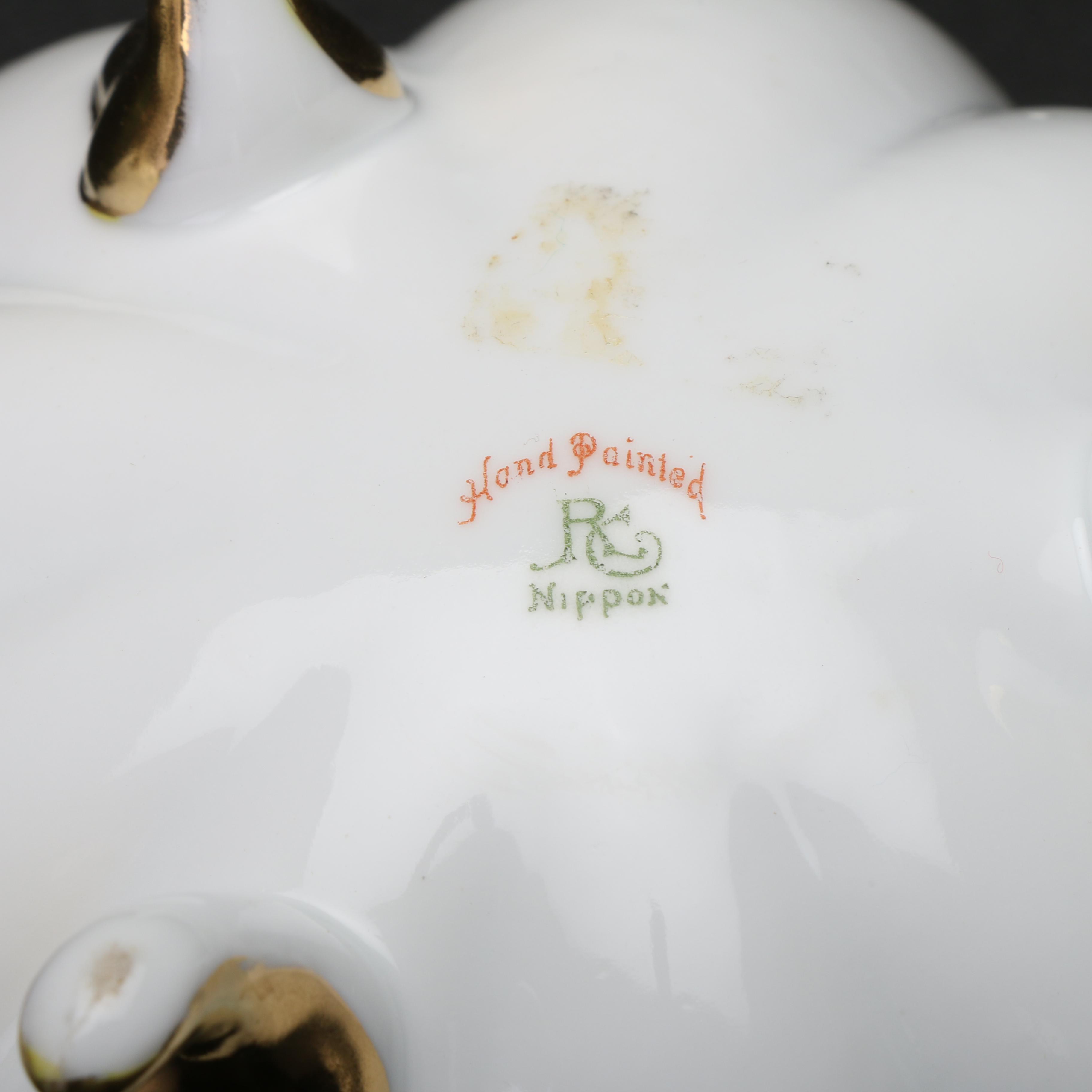 Royal Crockery Nippon Japanese Gold-Trimmed Porcelain Dish and Serving Bowls