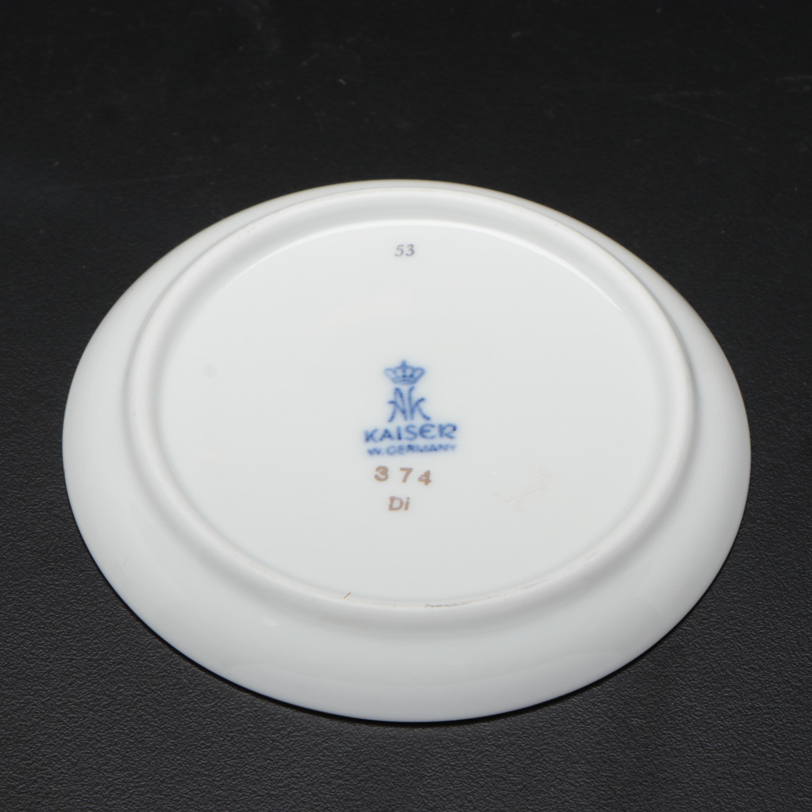 Kaiser Porcelain Coasters and Other Footed Box