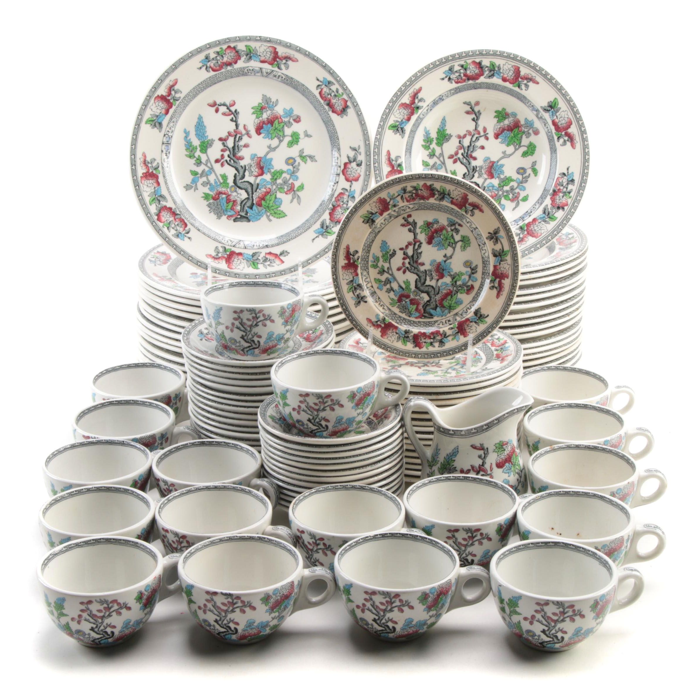 Wood & Sons "Indian Tree" Ironstone Dinnerware, Early to Mid 20th Century