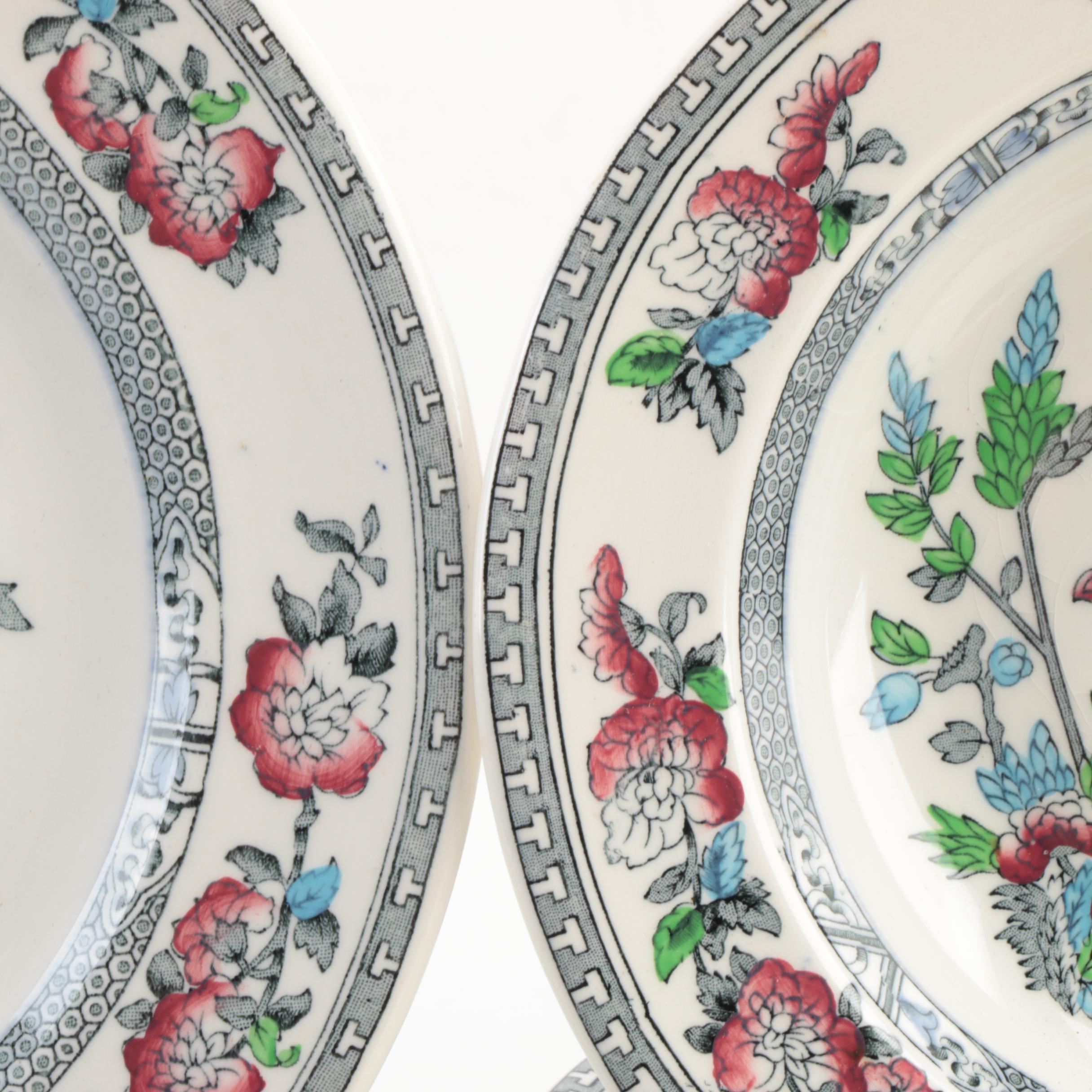 Wood & Sons "Indian Tree" Ironstone Dinnerware, Early to Mid 20th Century