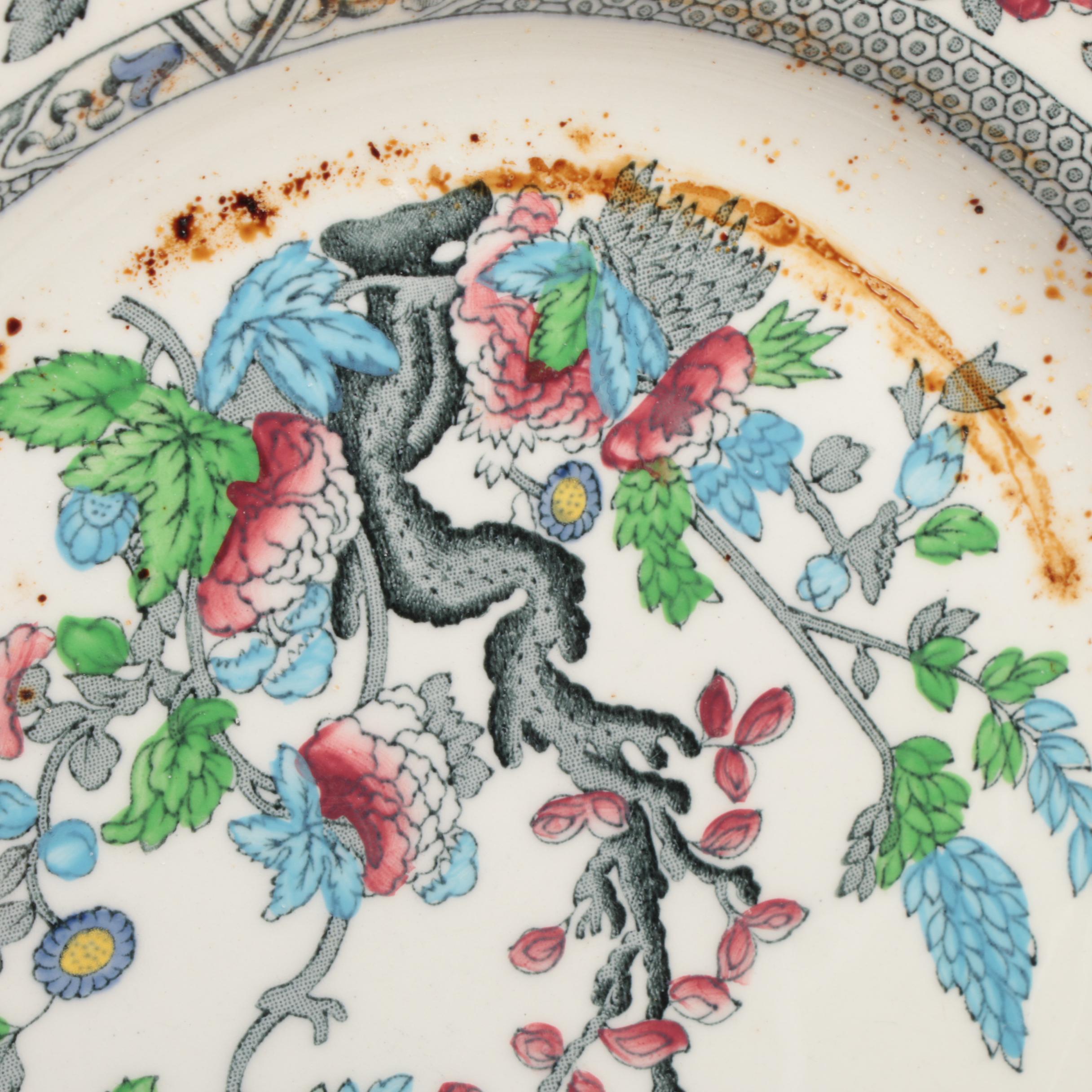 Wood & Sons "Indian Tree" Ironstone Dinnerware, Early to Mid 20th Century