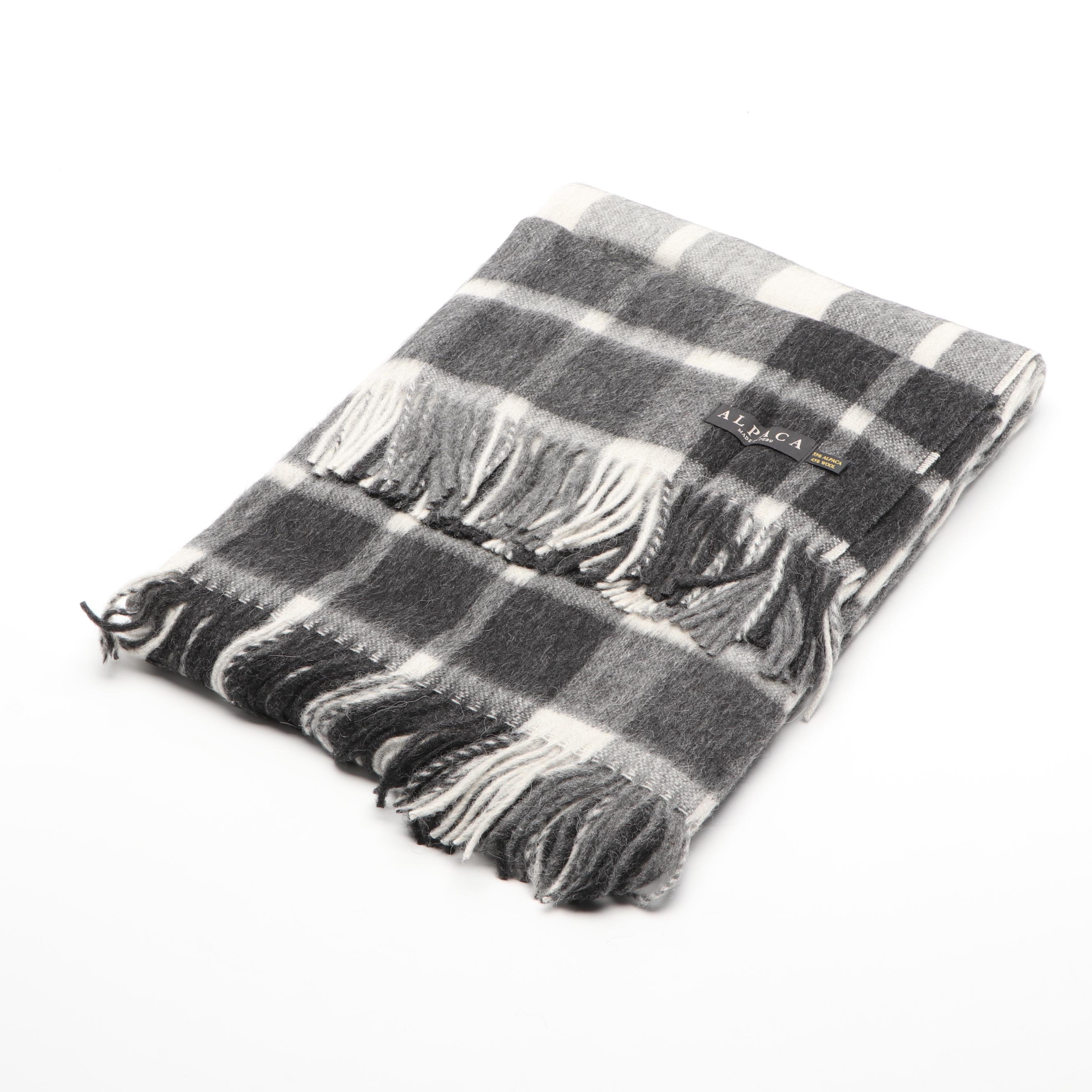 Pair of Peruvian Alpaca Superfine Wool Throws