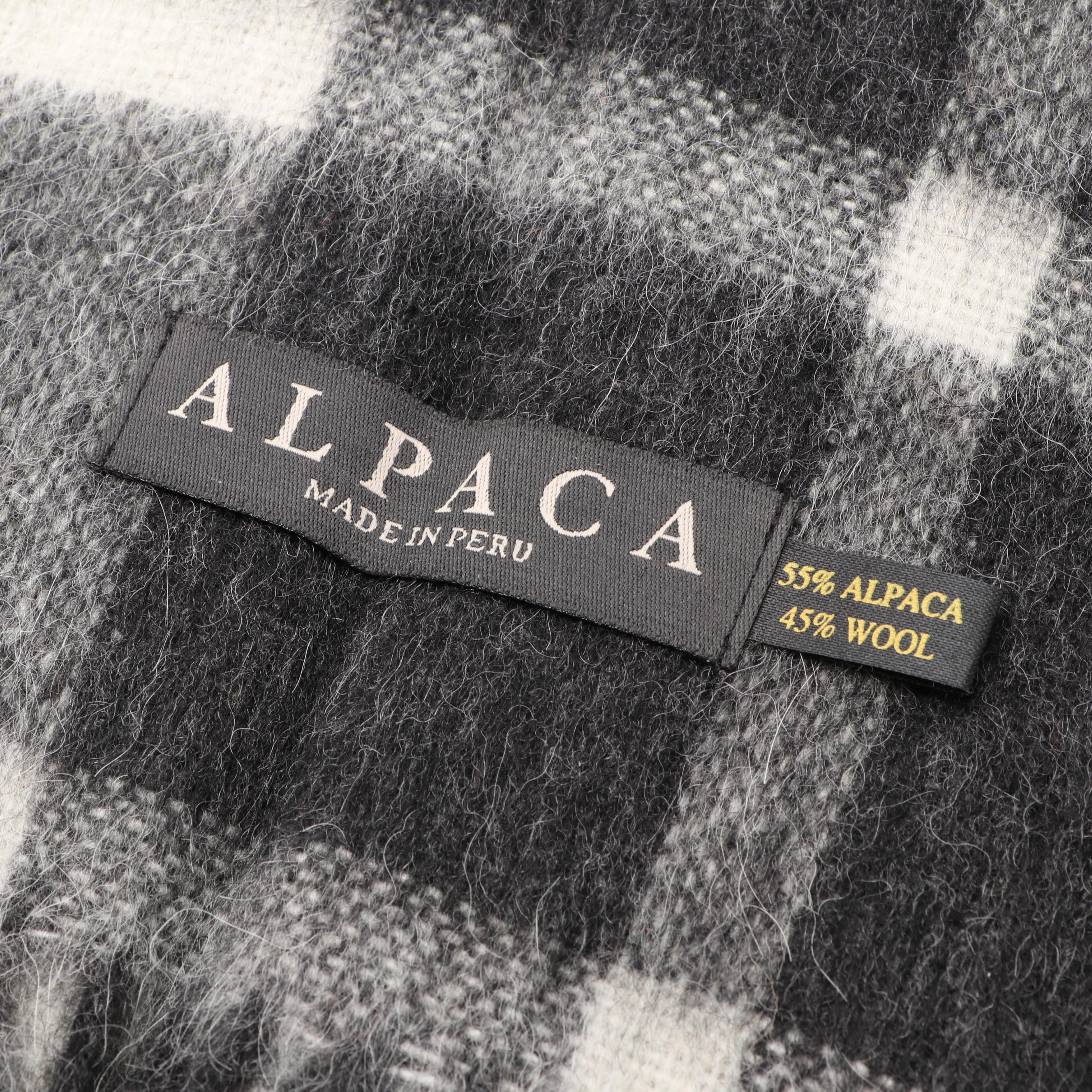 Pair of Peruvian Alpaca Superfine Wool Throws