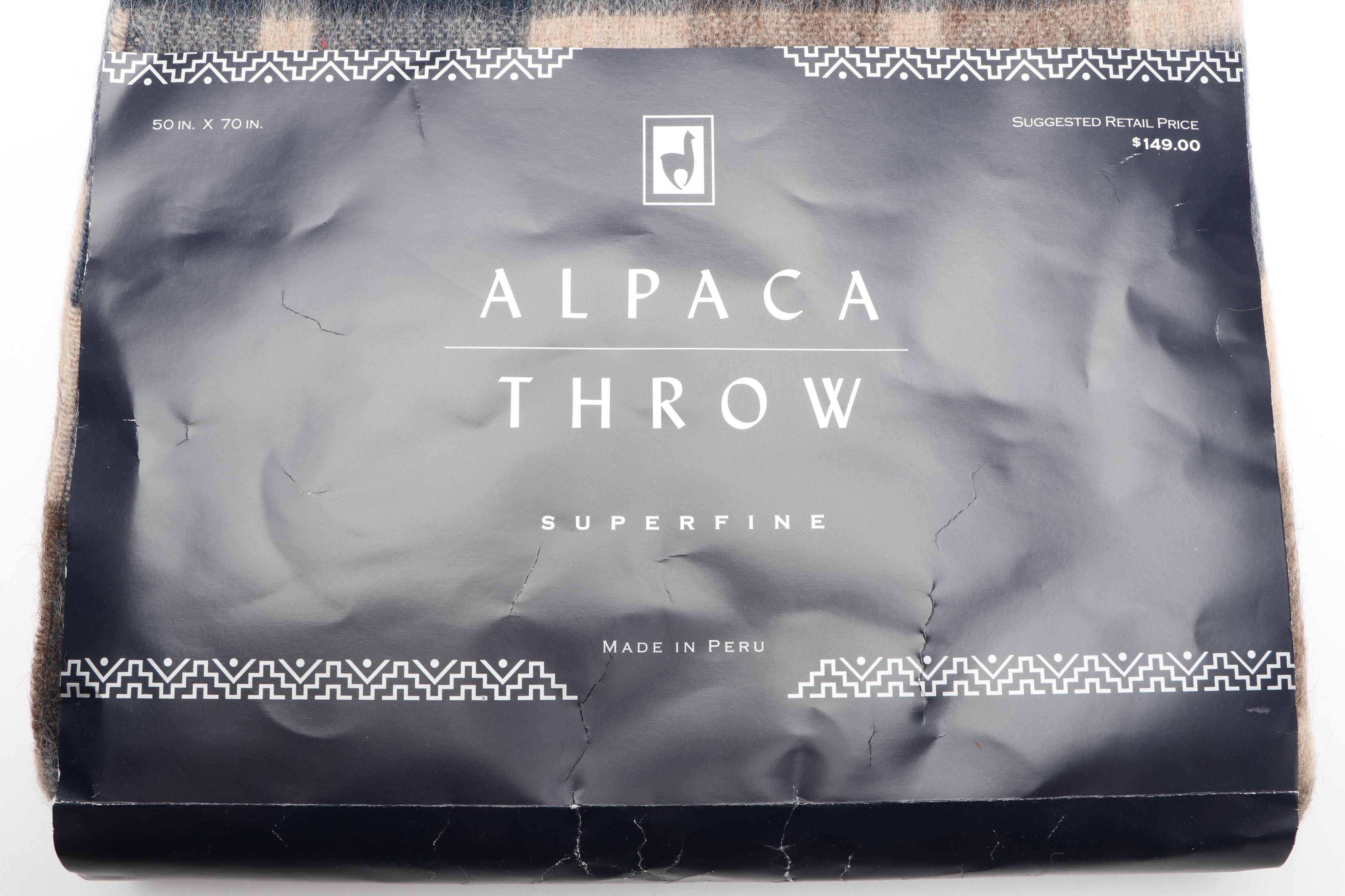 Pair of Peruvian Alpaca Superfine Wool Throws