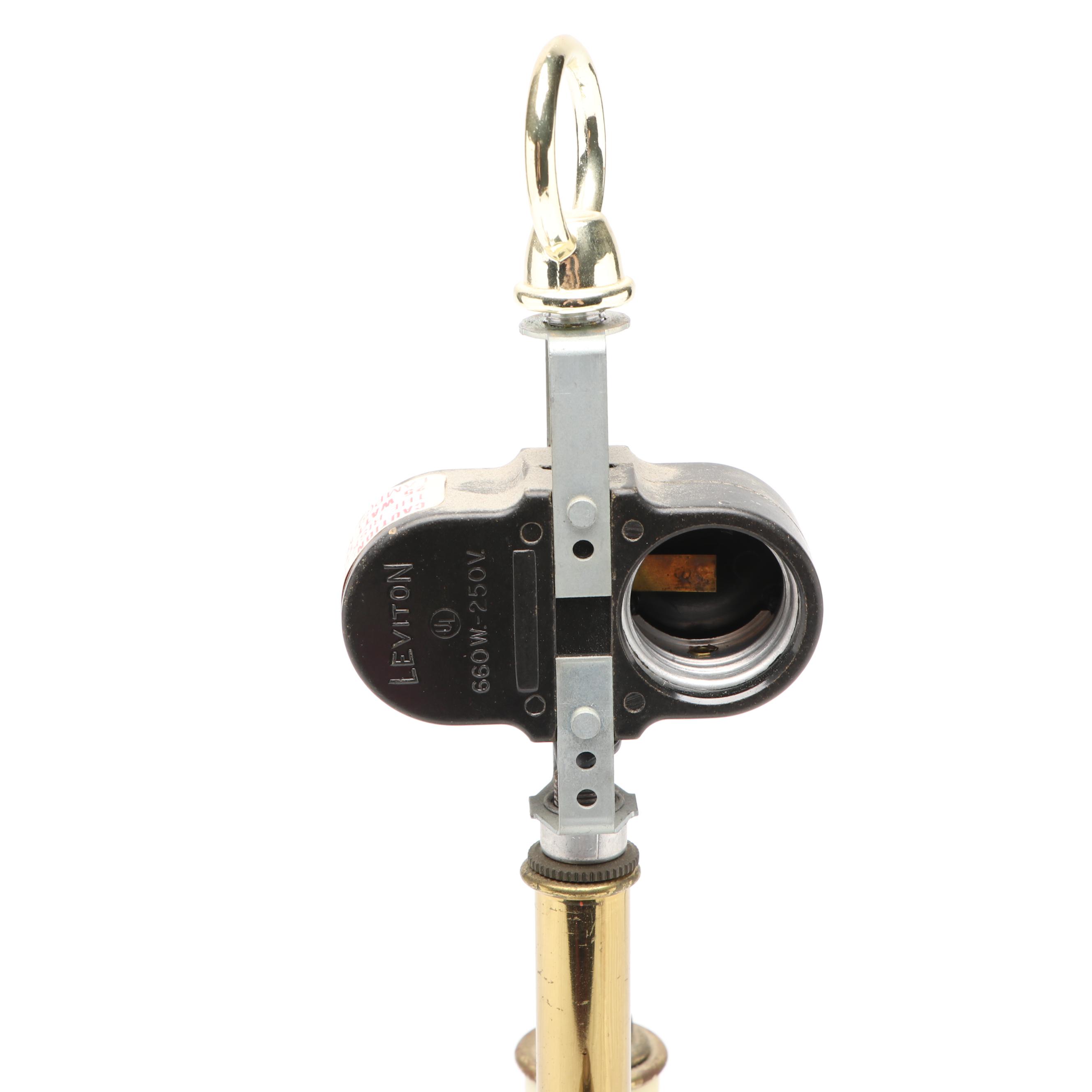 Marble and Brass Bouillotte Style Two-Arm Table Lamp