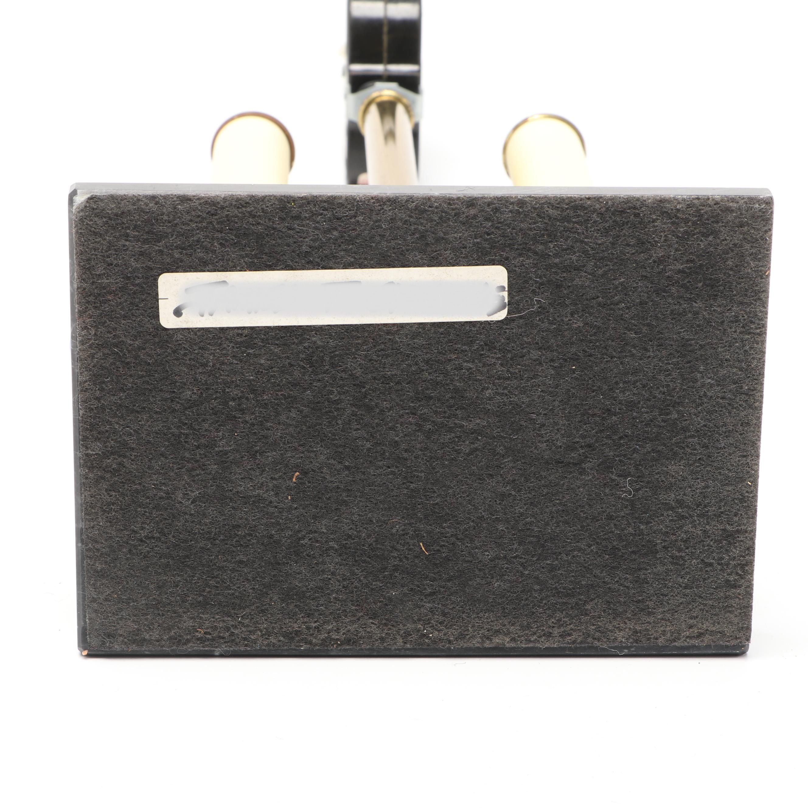 Marble and Brass Bouillotte Style Two-Arm Table Lamp