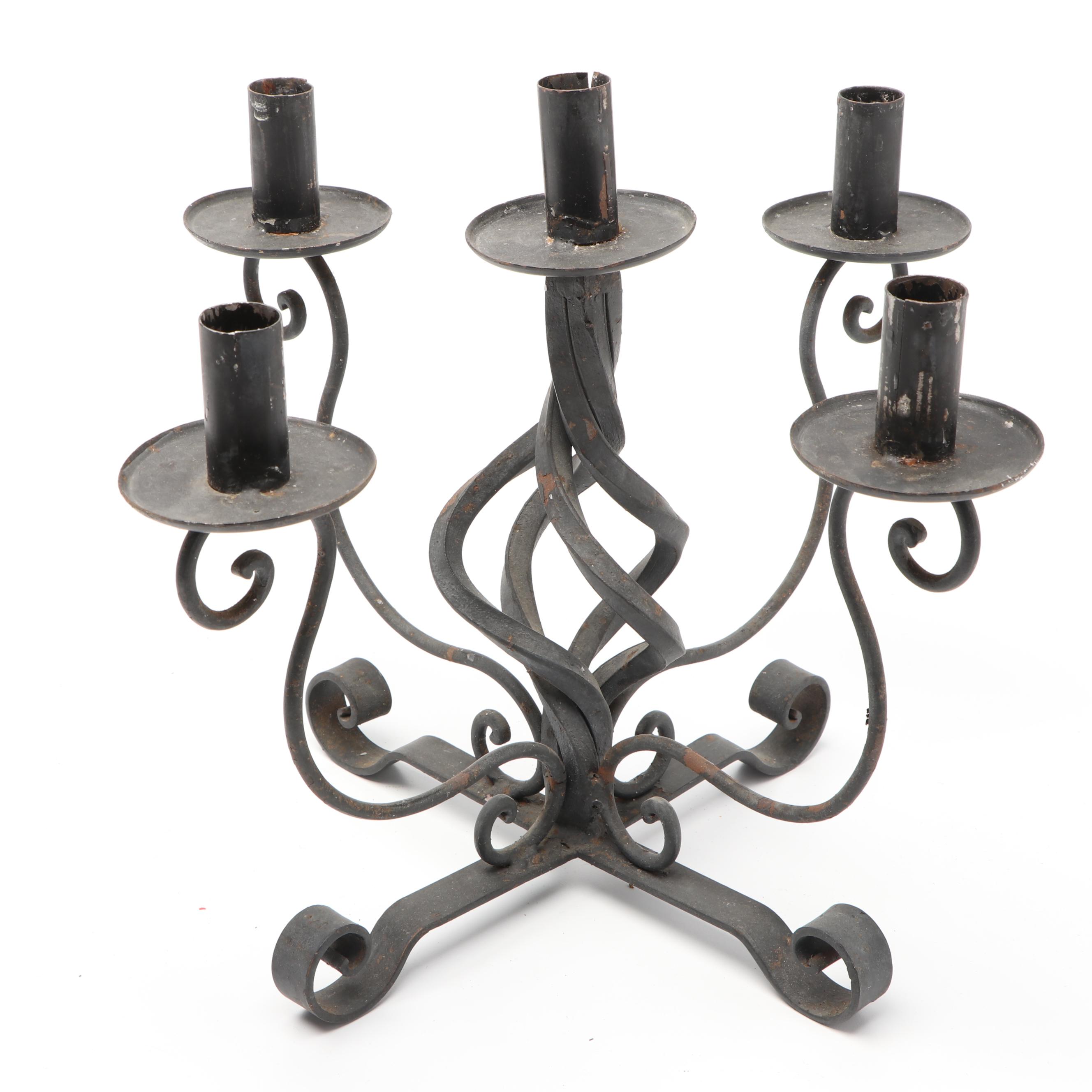 Forged Iron Candlesticks and Candelabras