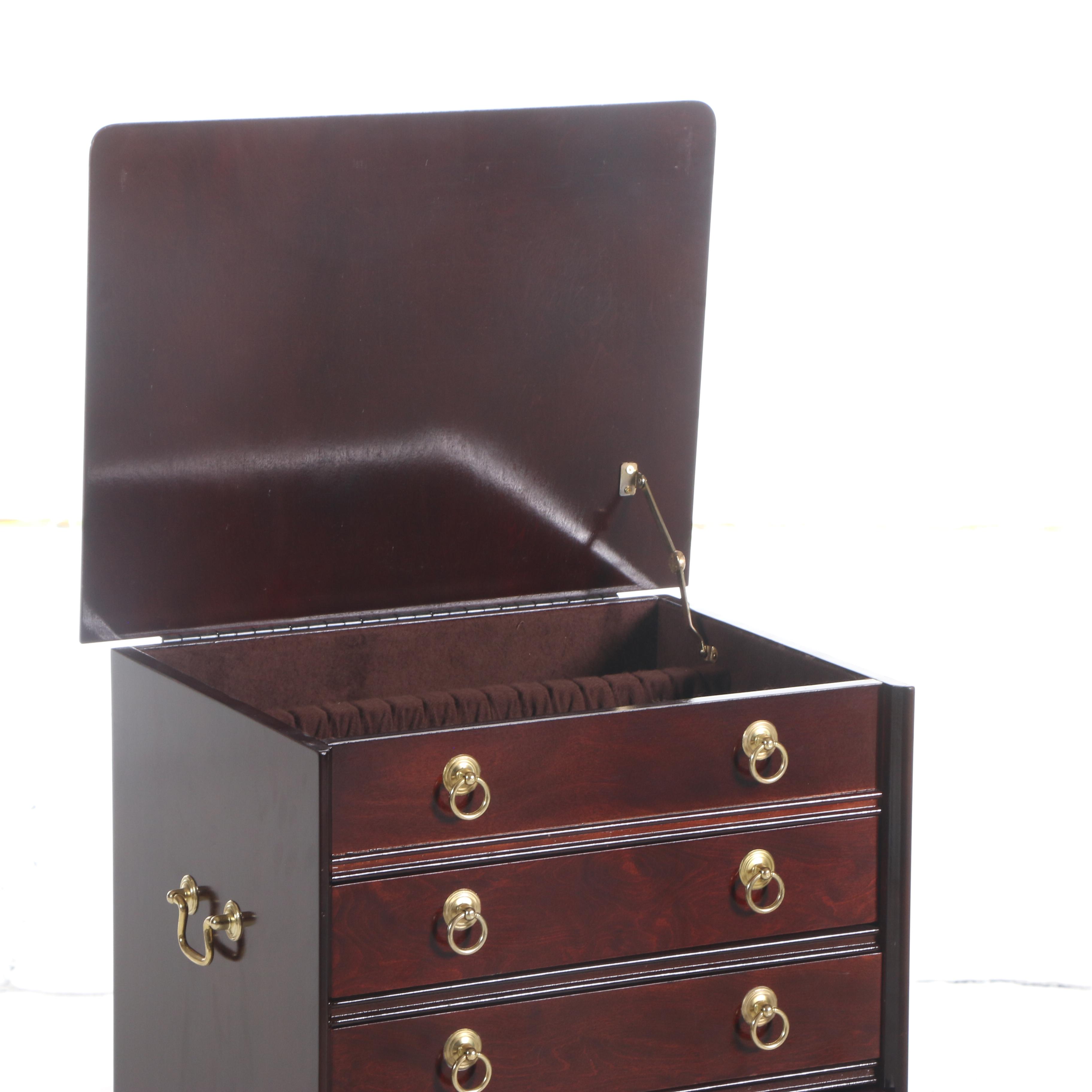 George III Style Mahogany Silver Chest-on-Stand