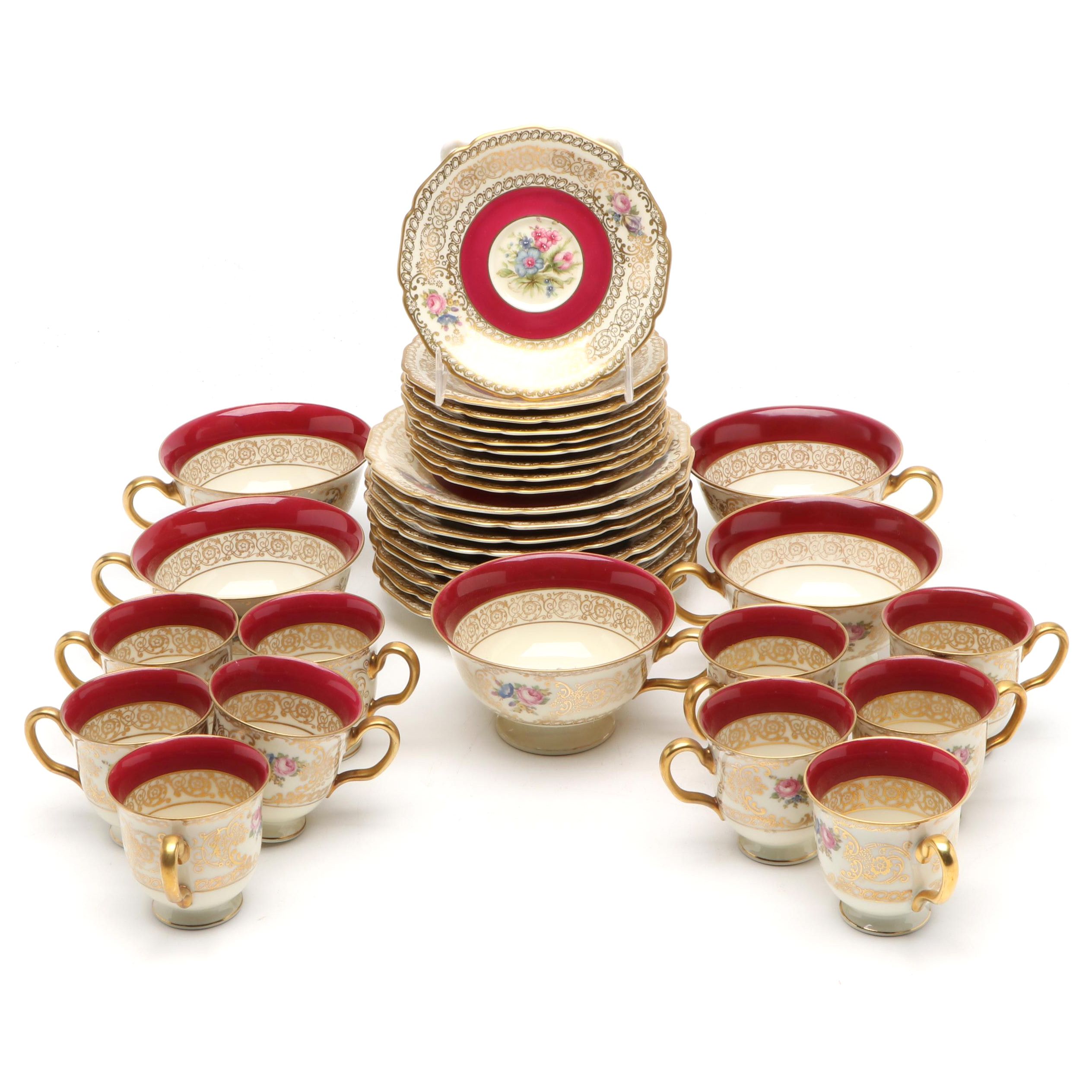 Rosenthal Ivory Porcelain Tea and Demitasse Cups and Saucers, Mid-Late 20th C.