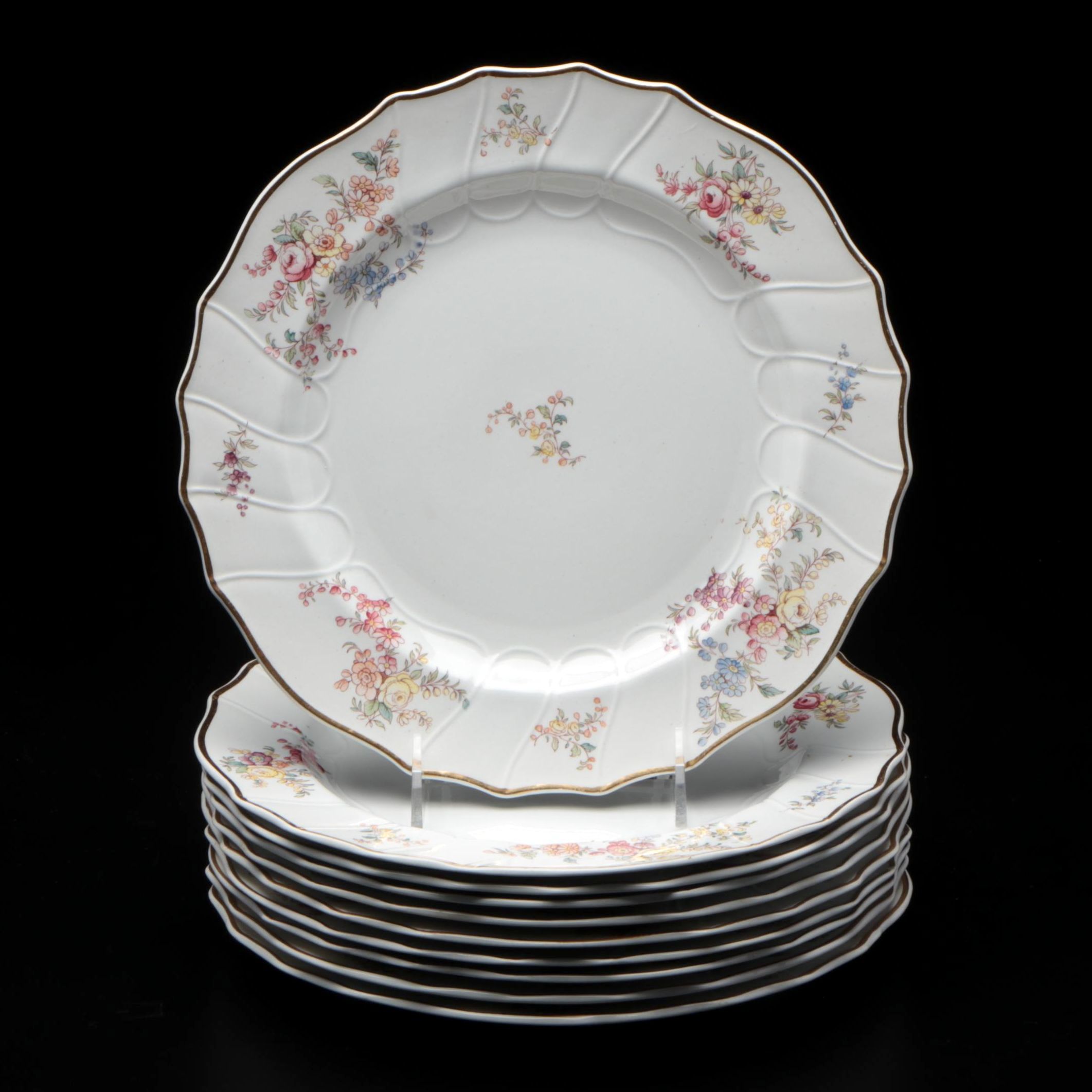 Brown-Westhead, Moore & Co. Porcelain Dinner Plates, Late 19th Century