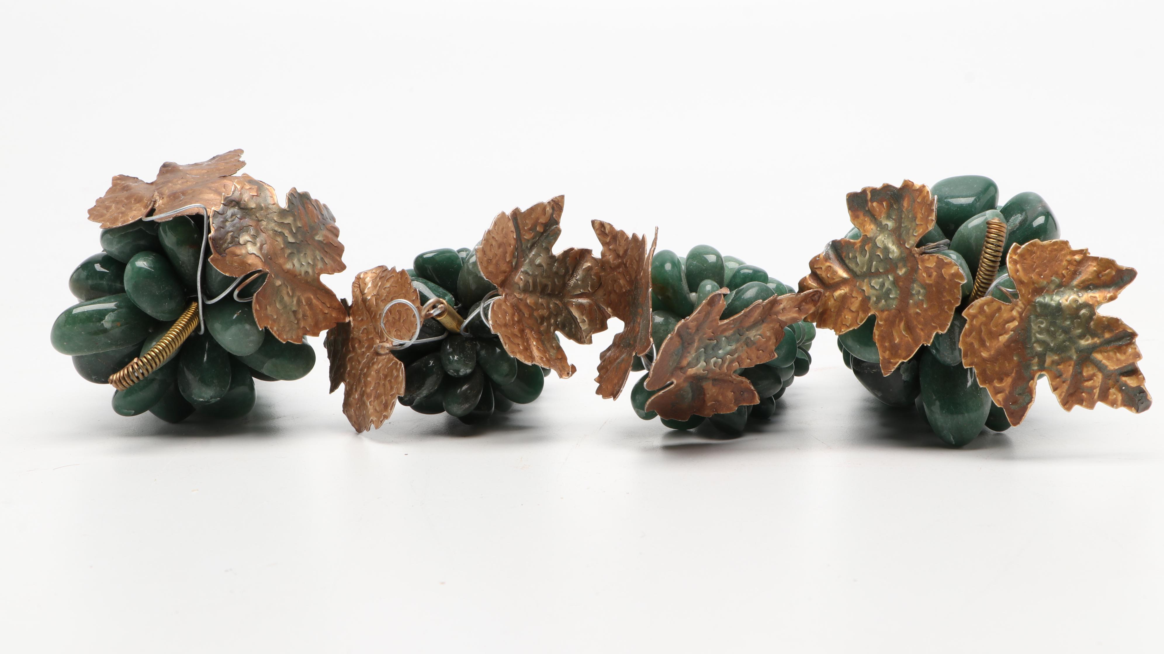Carved Stone Grape Clusters, Mid to Late 20th Century