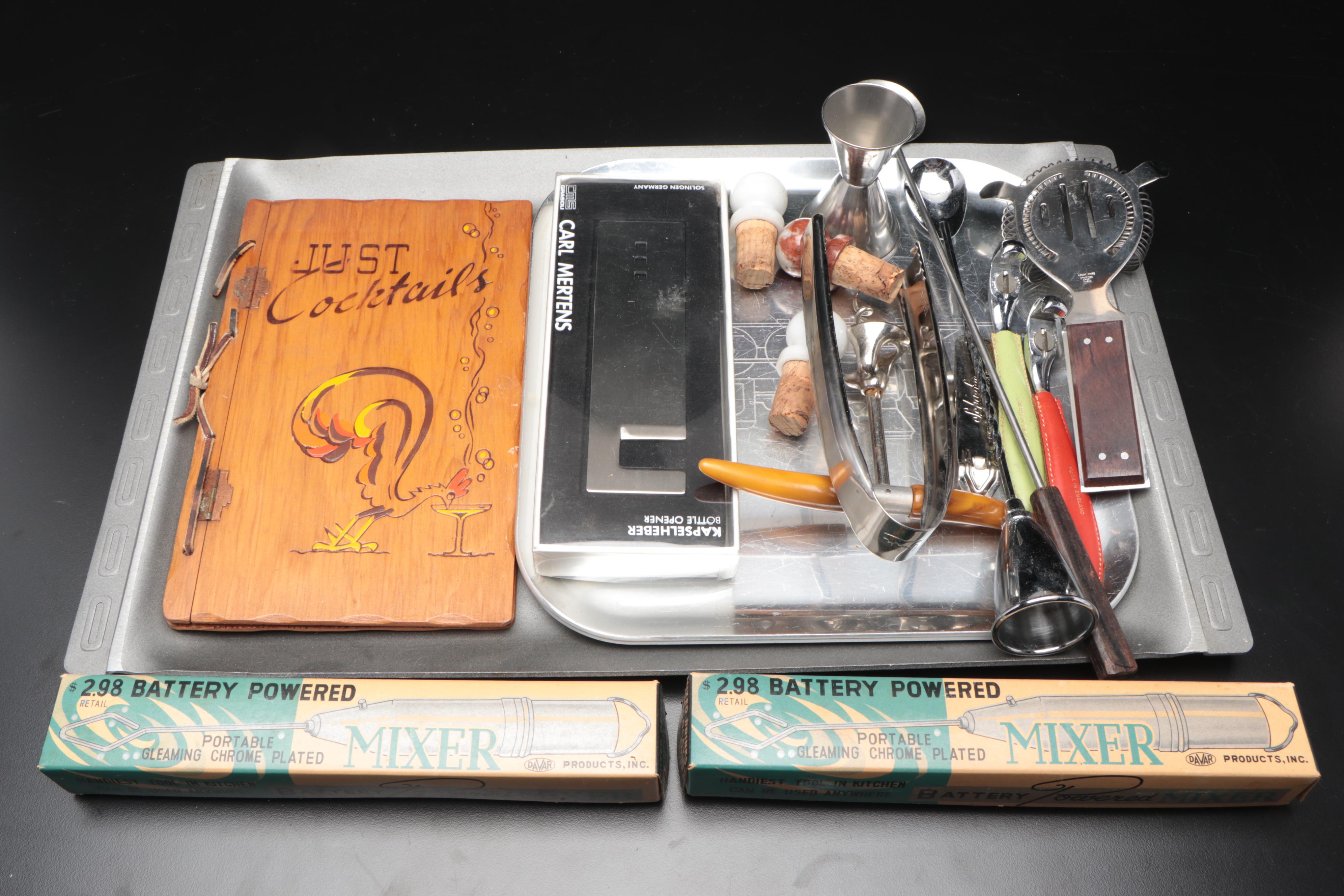 Michael Graves for Alessi Ice Bucket with Cocktail Shakers and Bar Accessories