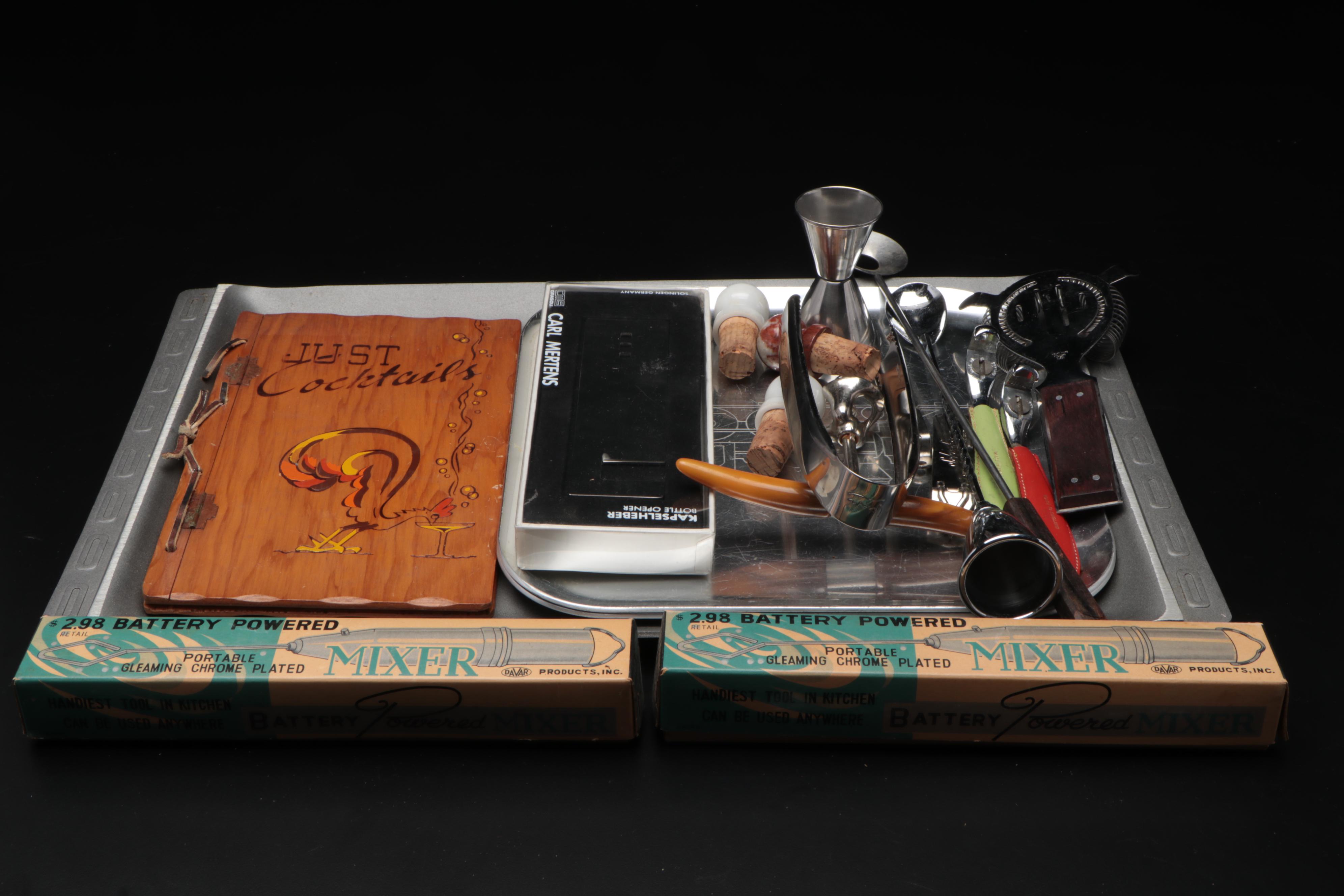 Michael Graves for Alessi Ice Bucket with Cocktail Shakers and Bar Accessories