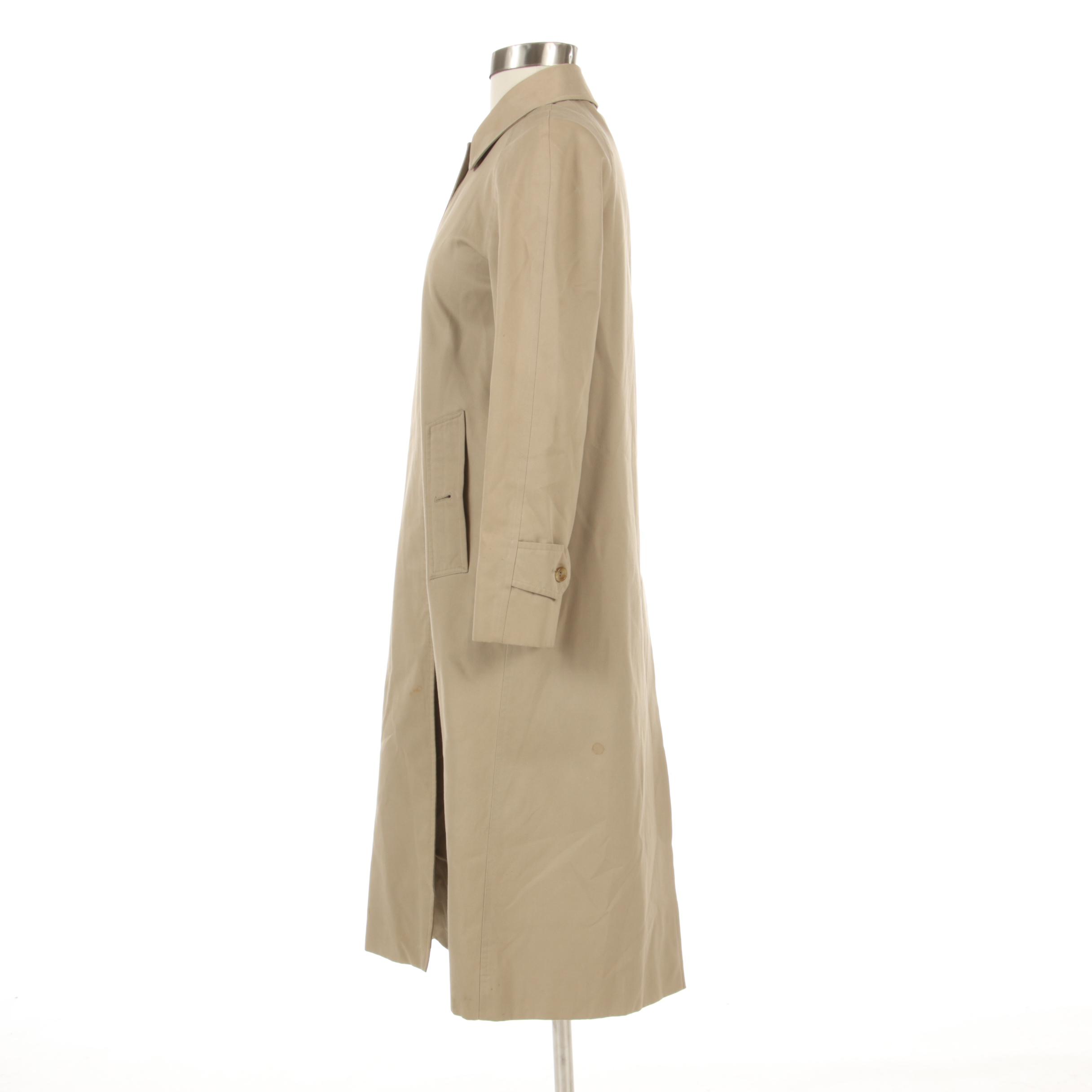 Burberrys Gabardine Car Coat with "House Check" Lining