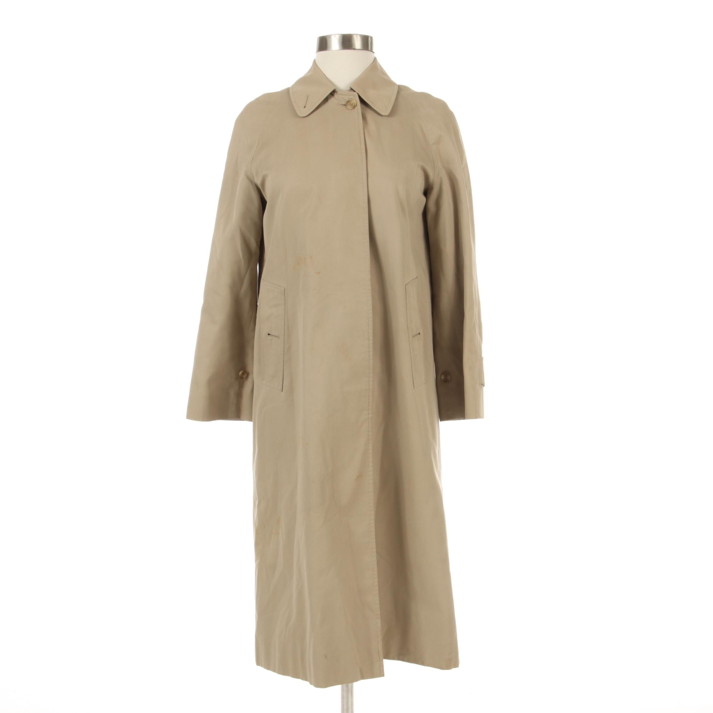 Burberrys Gabardine Car Coat with "House Check" Lining