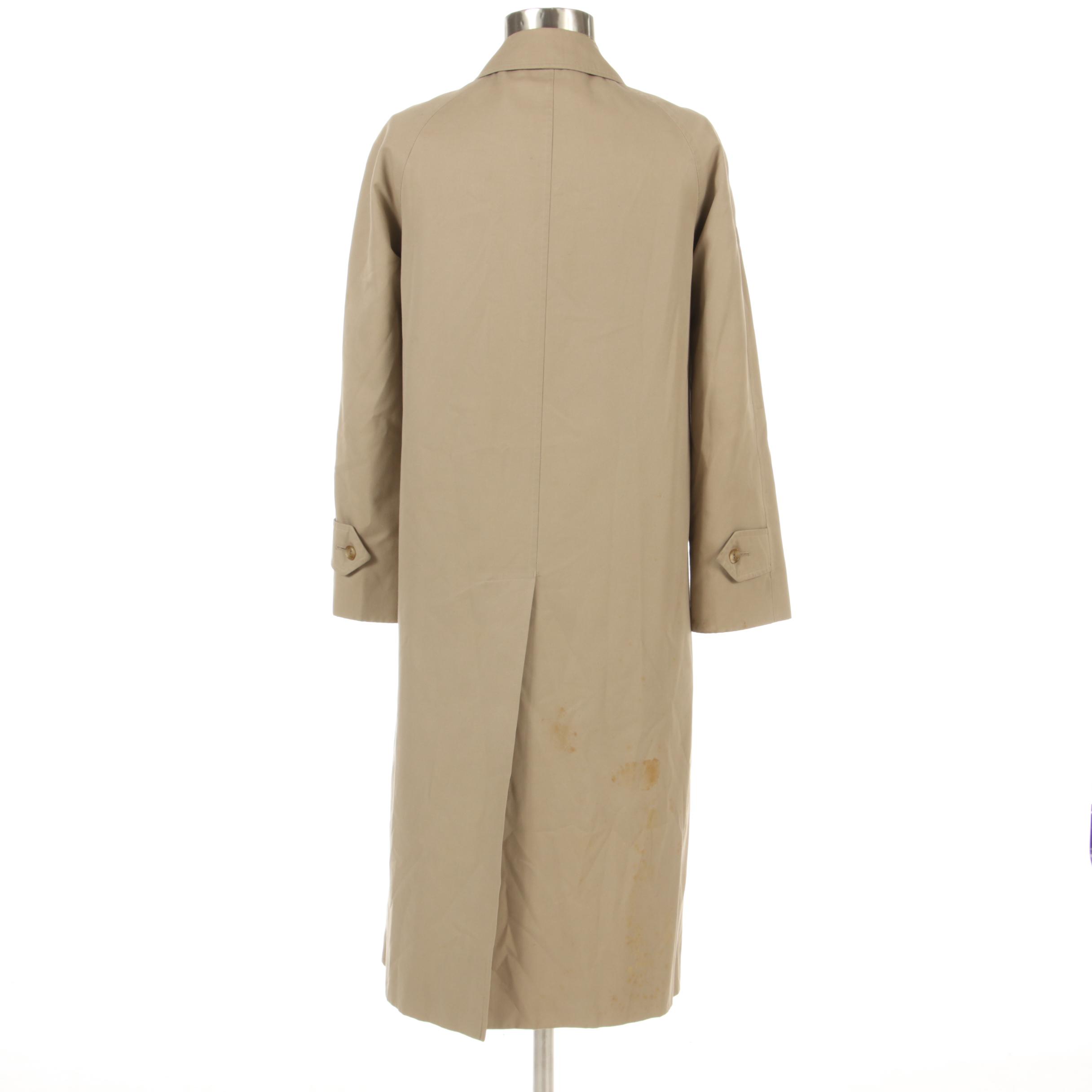 Burberrys Gabardine Car Coat with "House Check" Lining